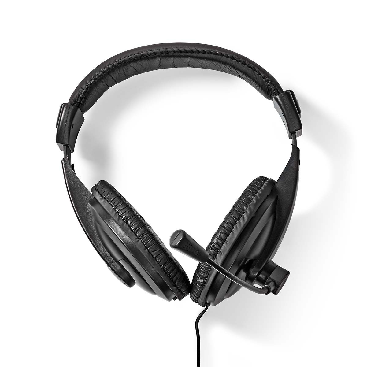 Nedis CHST210BK PC-Headset (3,5 mm Anschluss, Klappmikrofon, für Online-Meetings und Gaming, 3,5 mm Anschluss, Klappmikrofon, für Online-Meetings und Gaming)