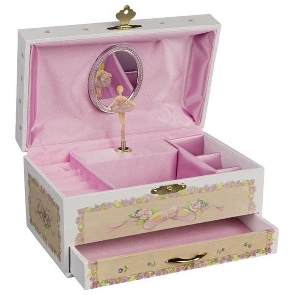 goki Spieluhr Ballerina IV, Spieldose, Rosa, mit Melodie Schwanensee