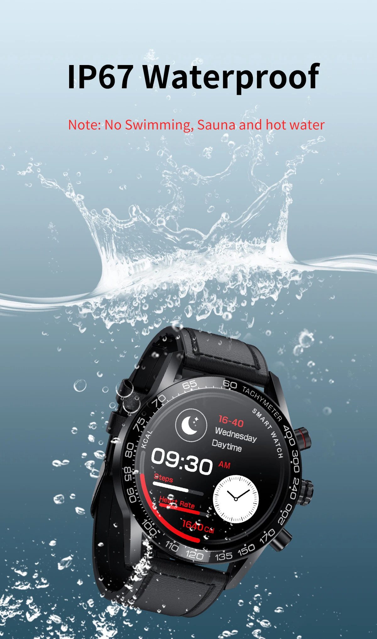 HS Amoled HD-Bildschirm Bluetooth Anruf IP67 wasserdicht Smart Uhr Smartwatch