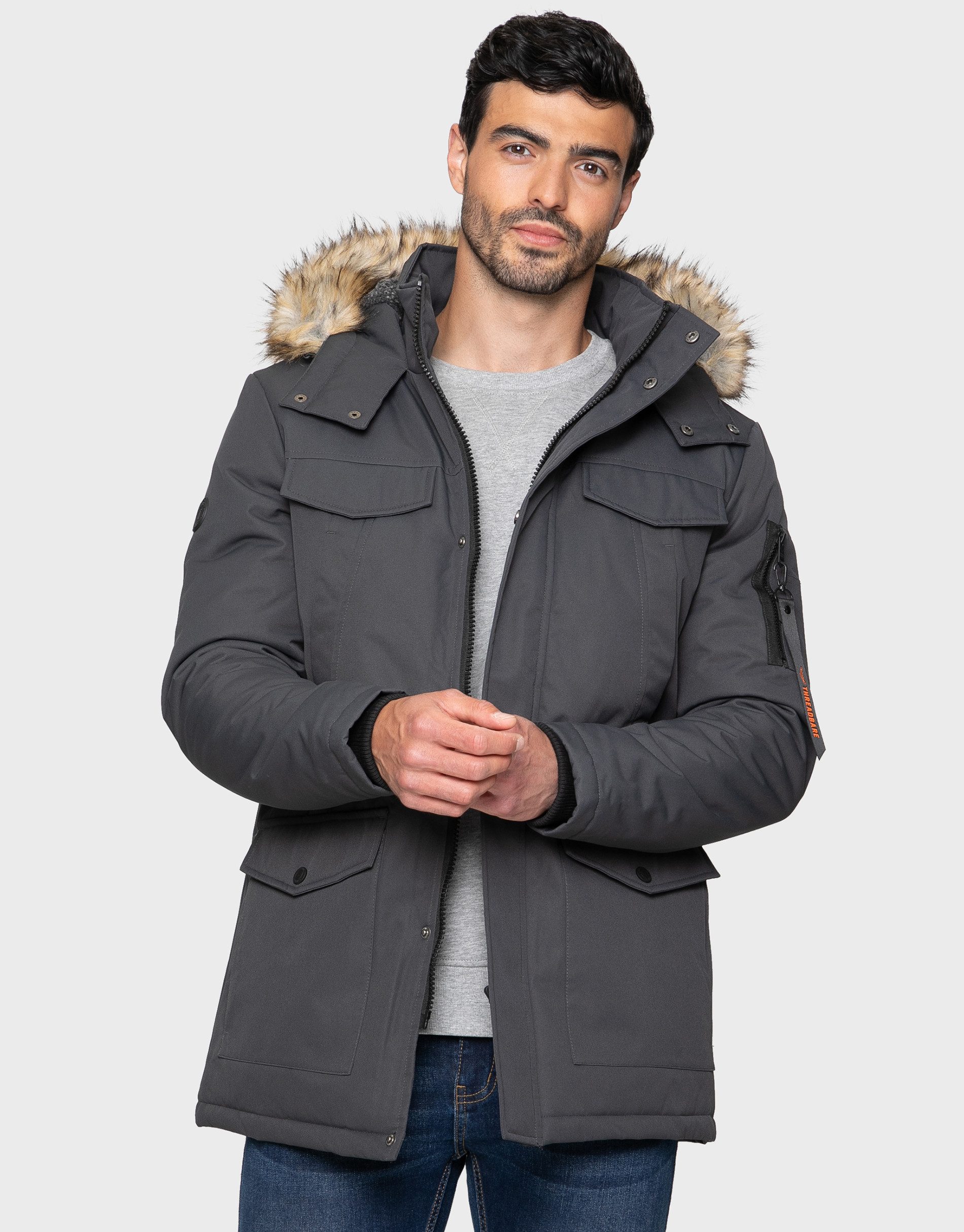 Threadbare Parka mit Kunstfell an der günstig online kaufen