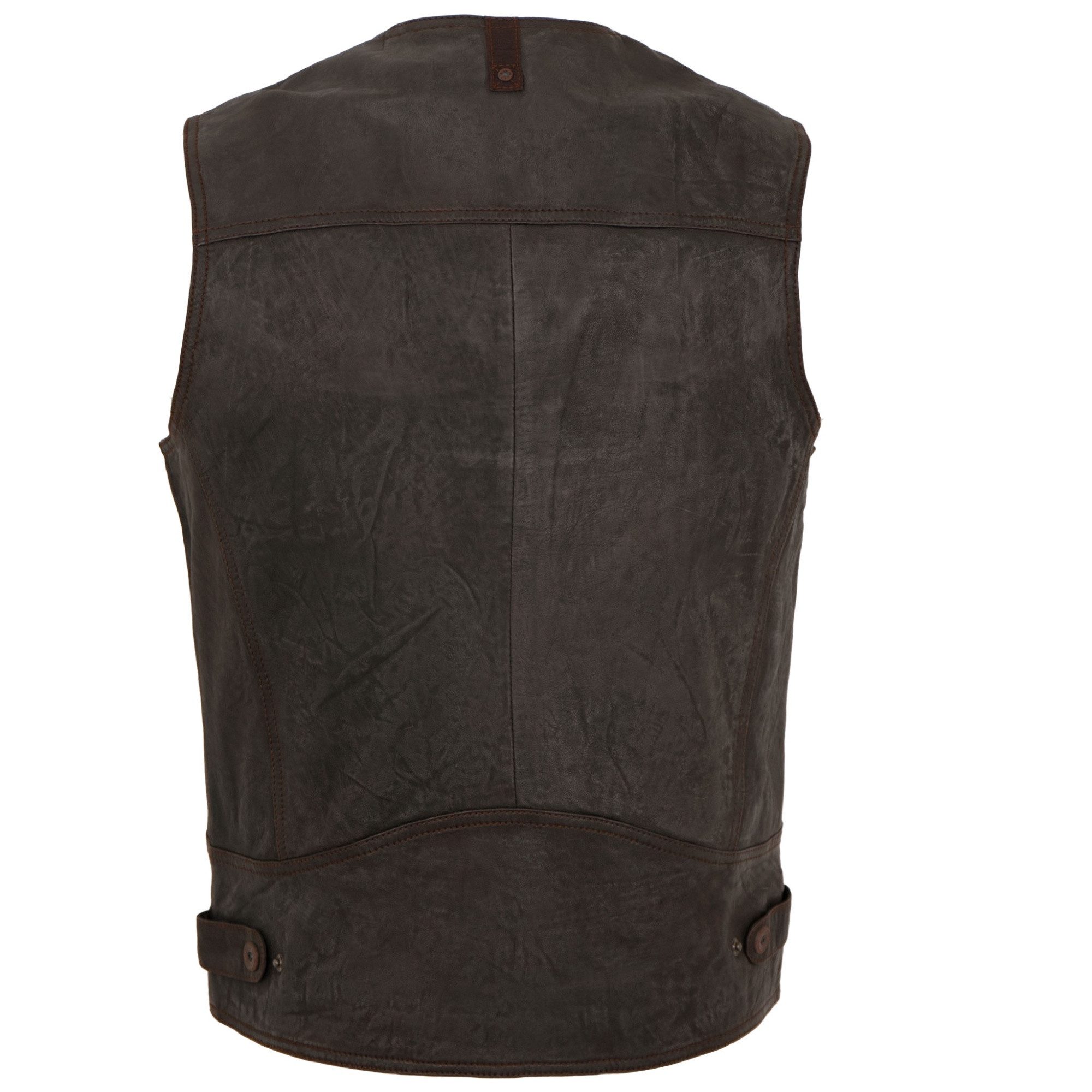 Redpoint Lederweste Leo/M Redpoint - Herren Lederweste Weste Lammnubuk dunkelbraun