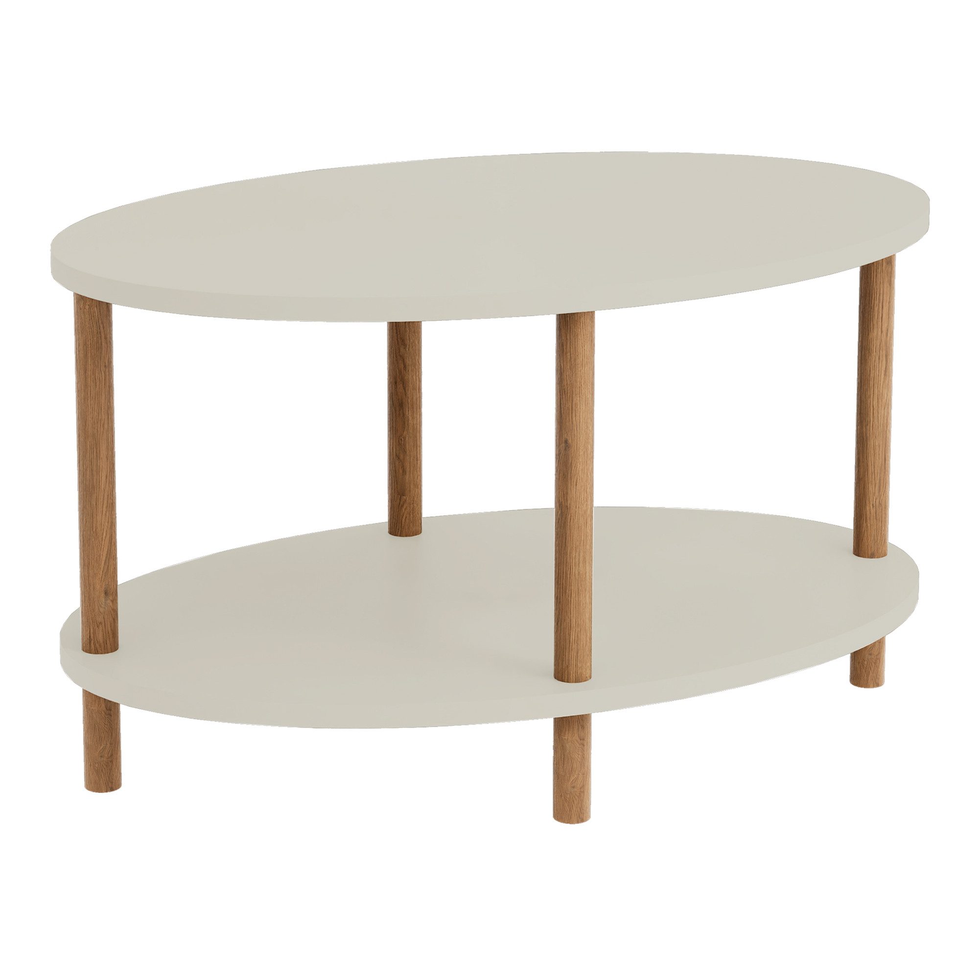 en.casa Couchtisch, »Højreby« oval Beine aus Buchenholz 70x44x43 cm Sandste günstig online kaufen