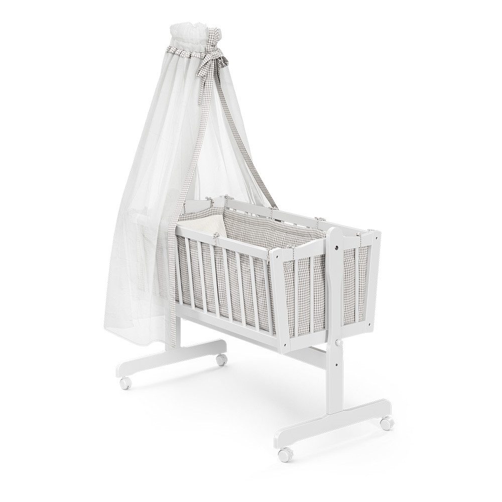 VitaliSpa® Babybett, Weiß, 40x90 mit Rollen, 1-tlg.