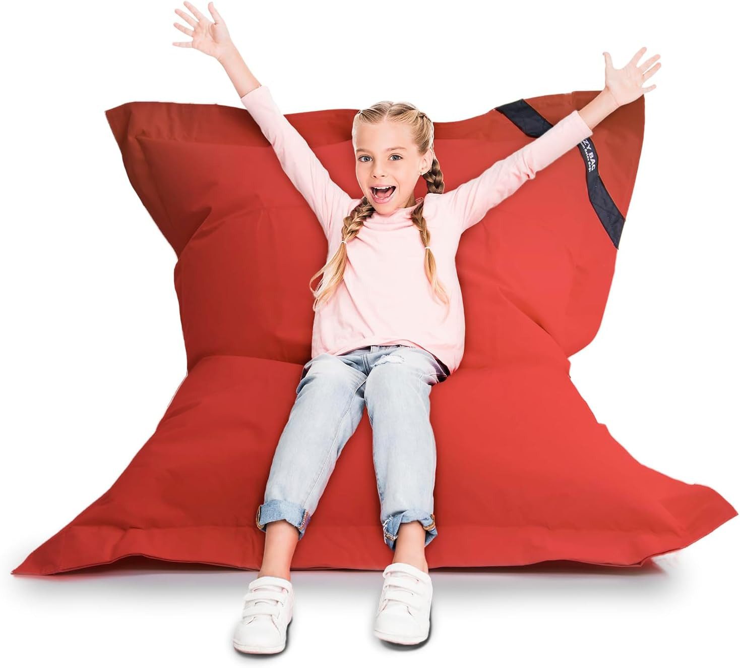 LazyBag Sitzsack Sitzsack XL 250 Liter Indoor Outdoor – Wasserfester Riesensitzsack (XL 250 Liter, Riesensitzsack), Junior-Sitzkissen Sessel