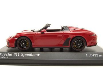 Minichamps Modellauto Porsche 911 (991) Speedster 2019 dunkelrot metallic Modellauto 1:43, Maßstab 1:43