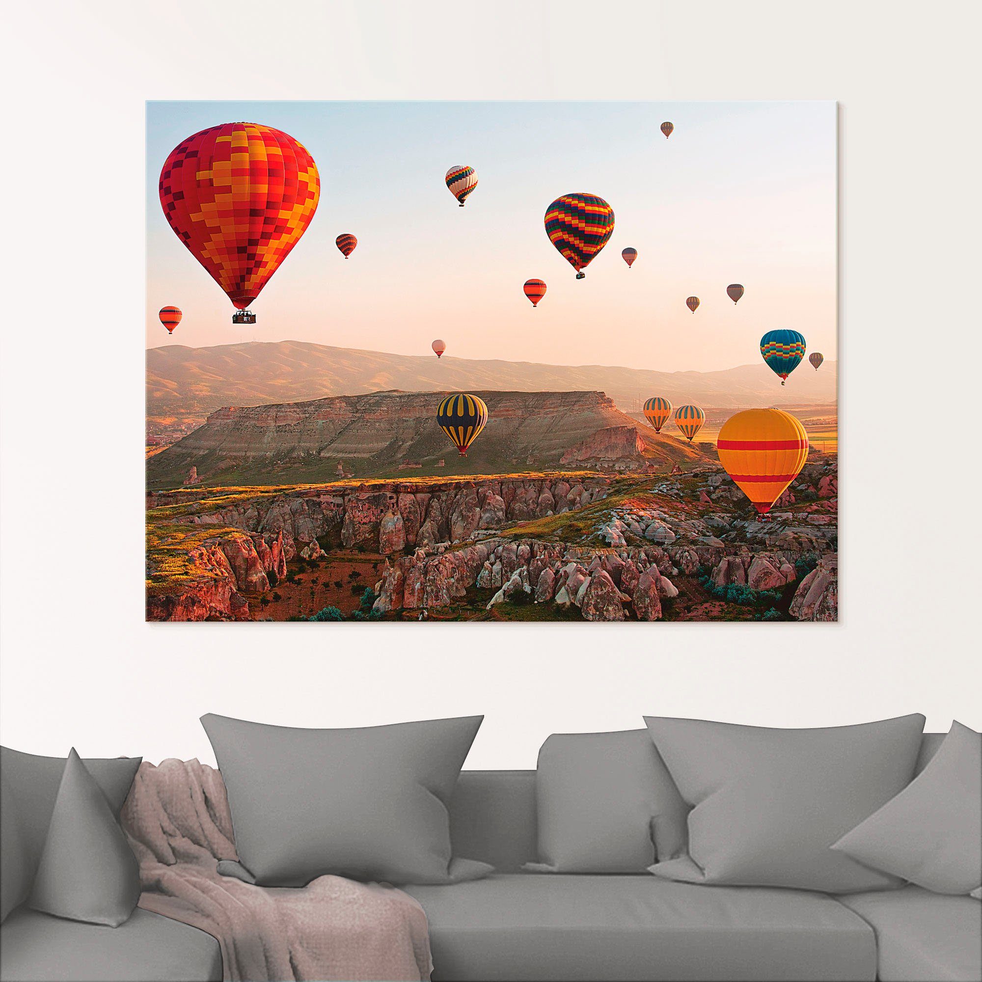 Artland Glasbild Kappadokien Ballonfahrt, Ballonfahren (1 St), in verschiedenen Größen