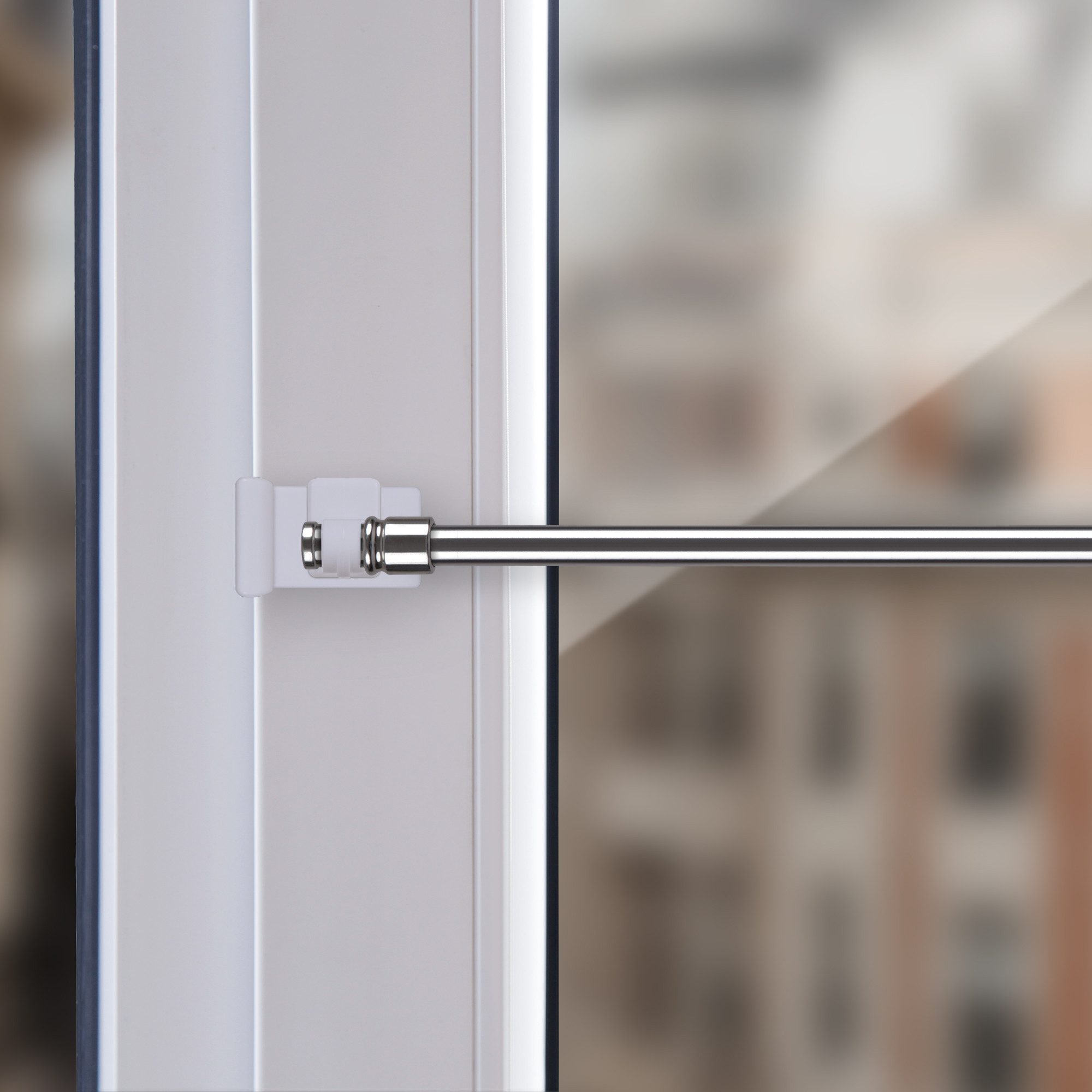 Bestlivings Caféhausstange mit Klemmträgern für Bistro-/Küchengardinen, Ø 1 günstig online kaufen