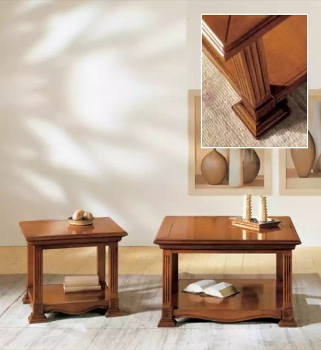 JVmoebel Couchtisch Couchtische Beistelltische Europa (1-St., Luxus in Tische Wohnzimmer 2x Couchtisch), Tisch Holz Stil Made