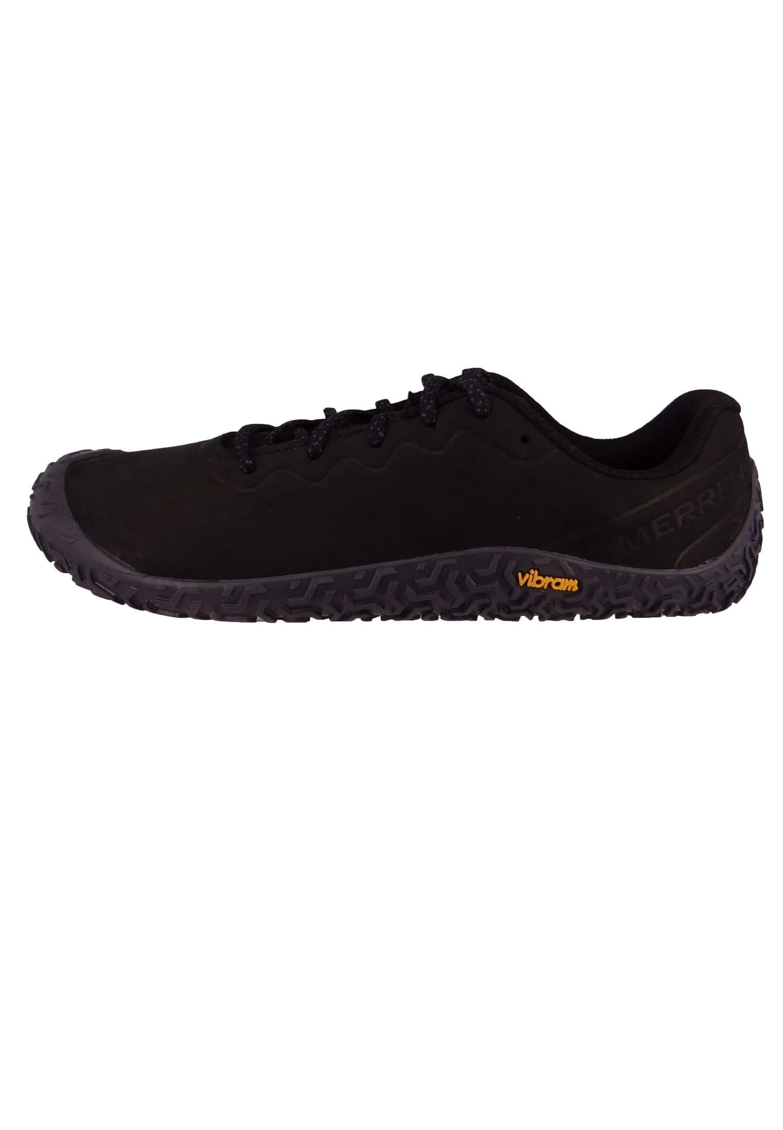 Merrell J067939 Vapor Glove 6 Leather Barefoot Black Schnürschuh
