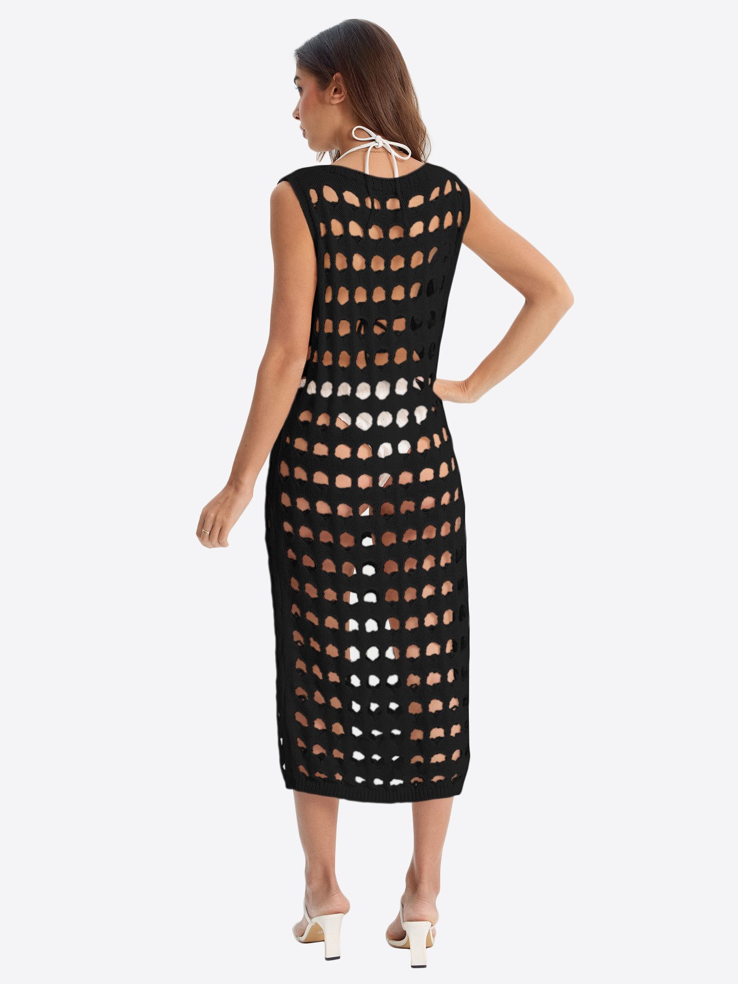Imily Bela Strandkleid Damen Strand-Cover-up-Kleid mit Lochmuster (Packung, günstig online kaufen