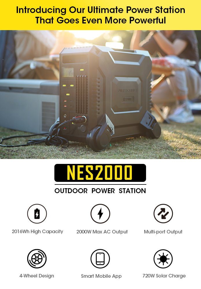 unabhängige Nitecore Power Akku Stromversorgung Station Nitecore NES2000 tragbare