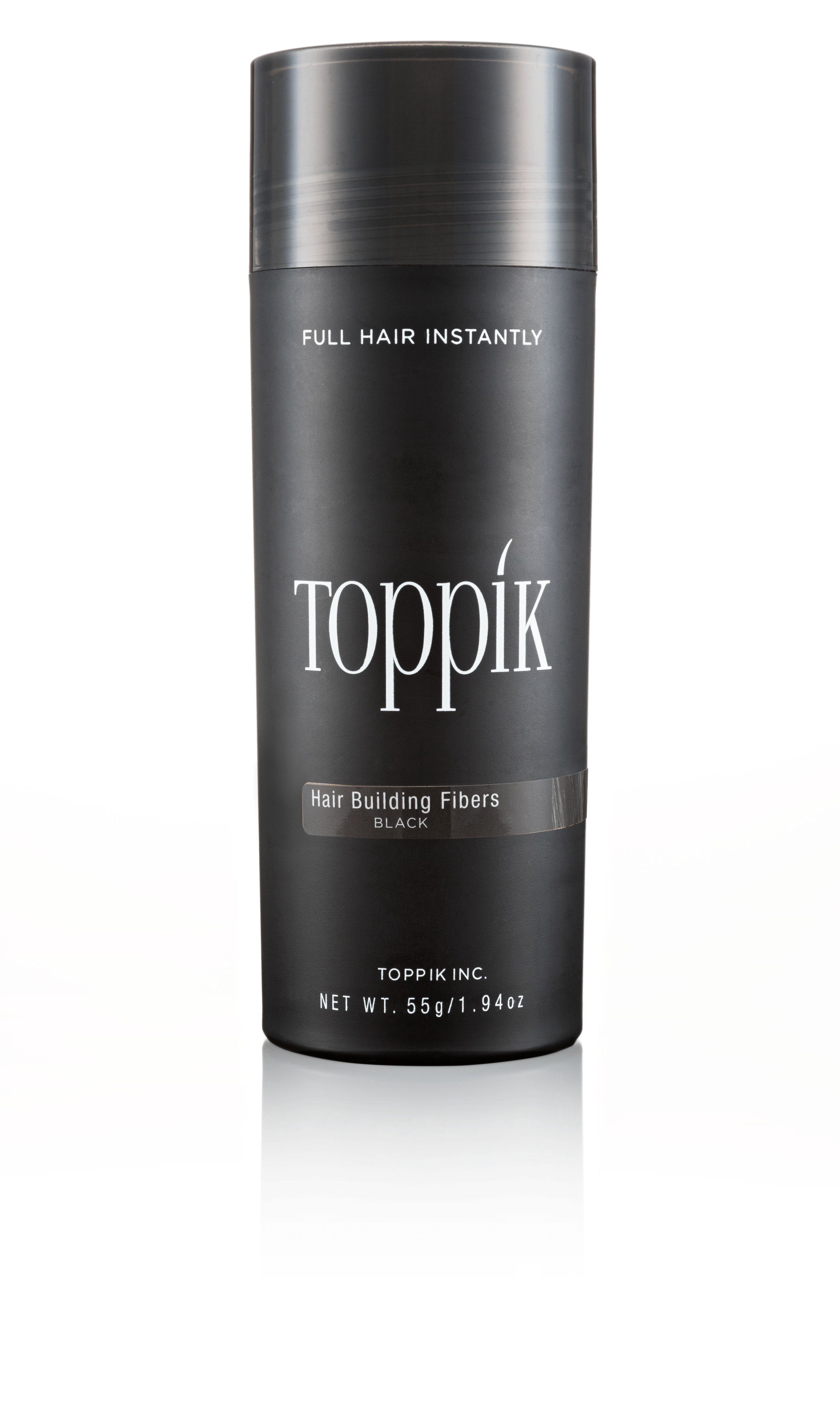 TOPPIK Haarstyling-Set TOPPIK 55 g. - Streuhaar, Haarverdichtung, Schütthaar, Haarfasern, Puder, Hair Fibers Schwarz