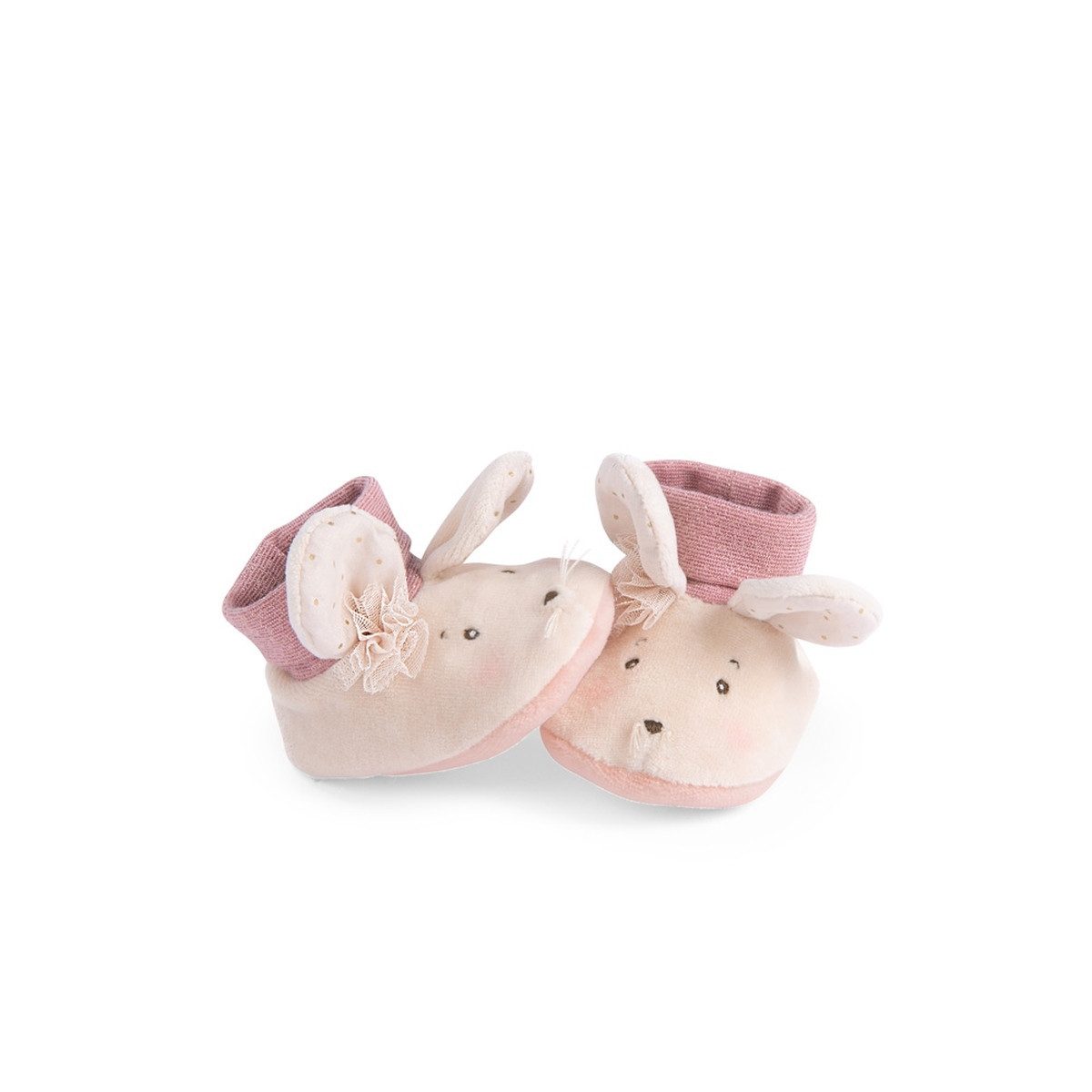 Moulin Roty Baby Stoffschühchen Babyschuhe 0-6 m Stoffschuhe Geschenkbox Krabbelschuh