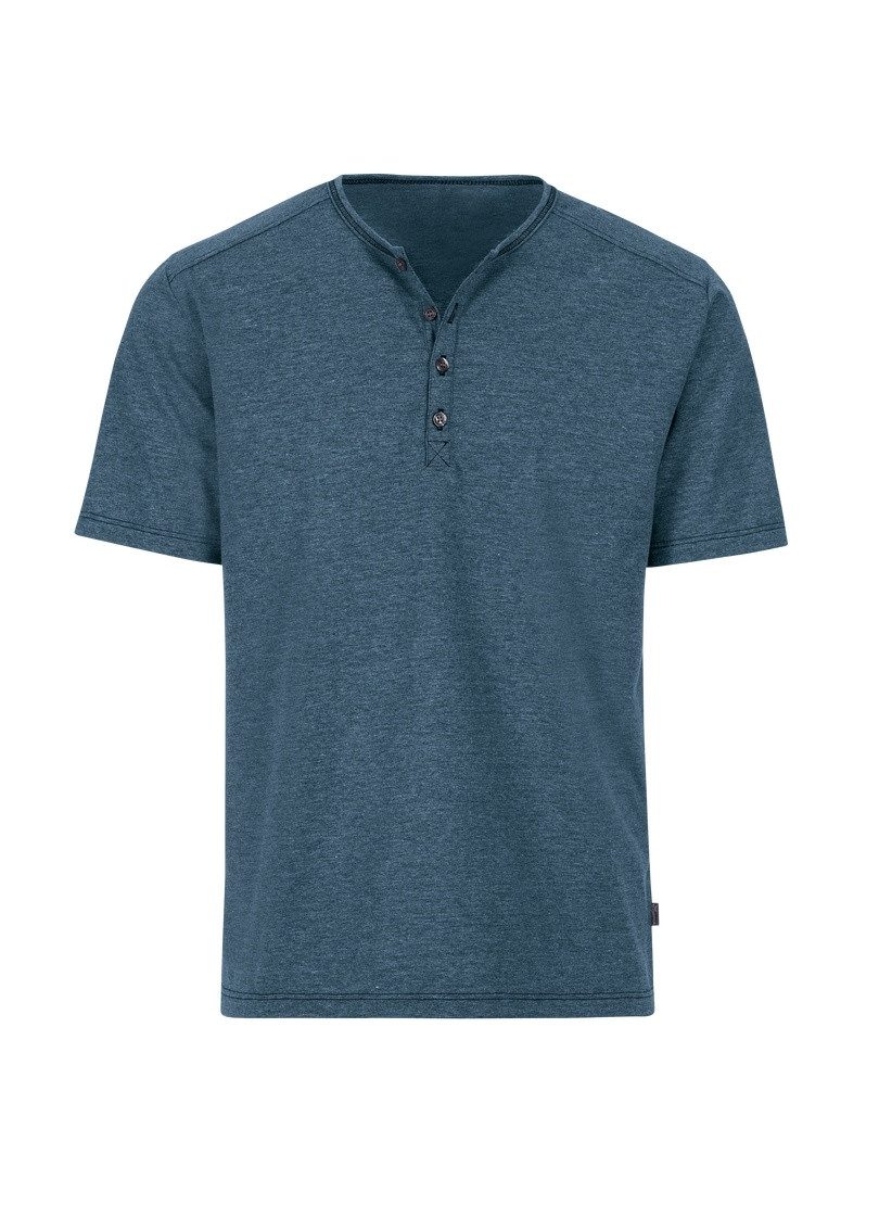 Trigema T-Shirt TRIGEMA T-Shirt mit Knopfleiste DELUXE Baumwolle (1-tlg)