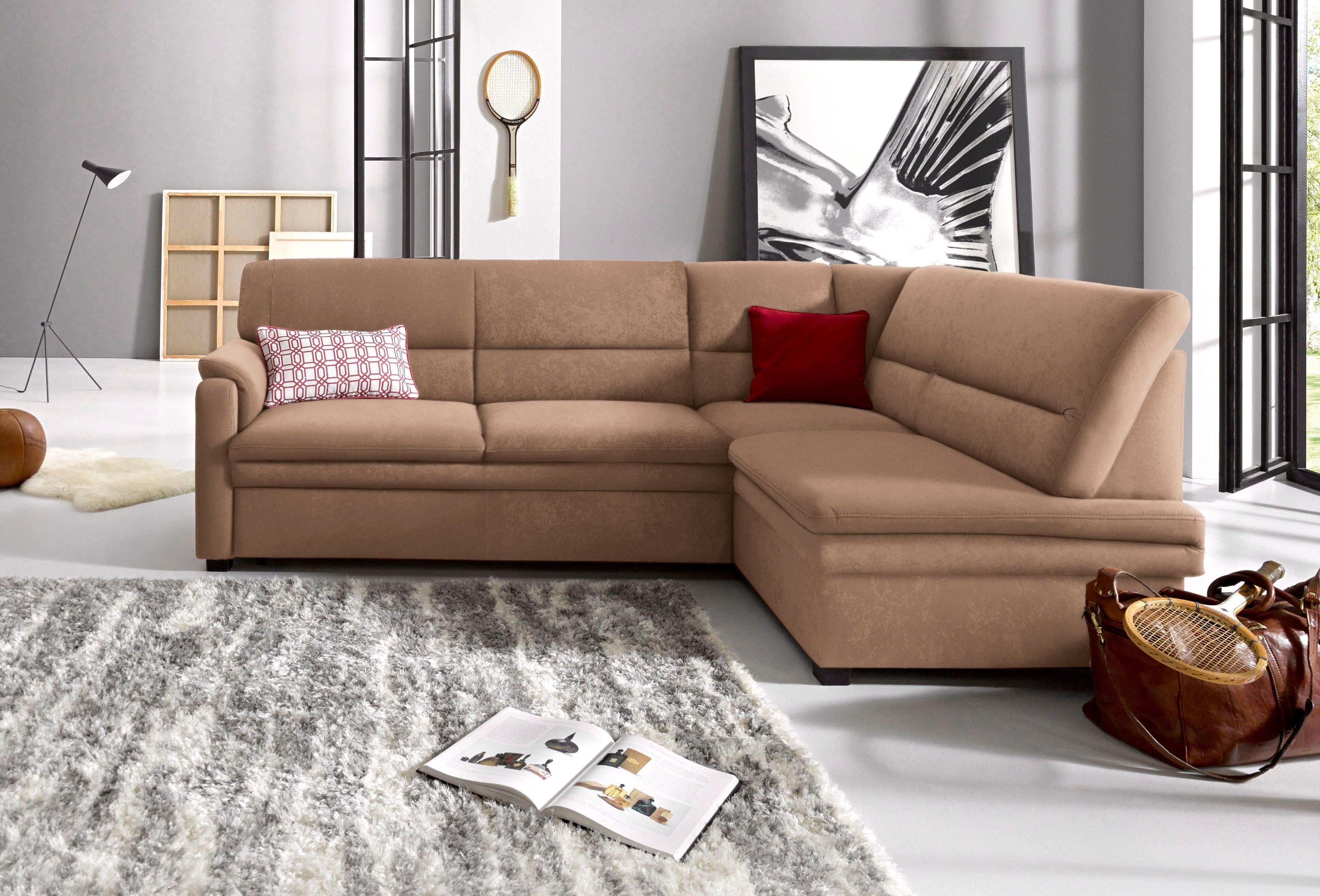 sit&more Ecksofa Pisa L-Form, mit Federkern, günstig online kaufen
