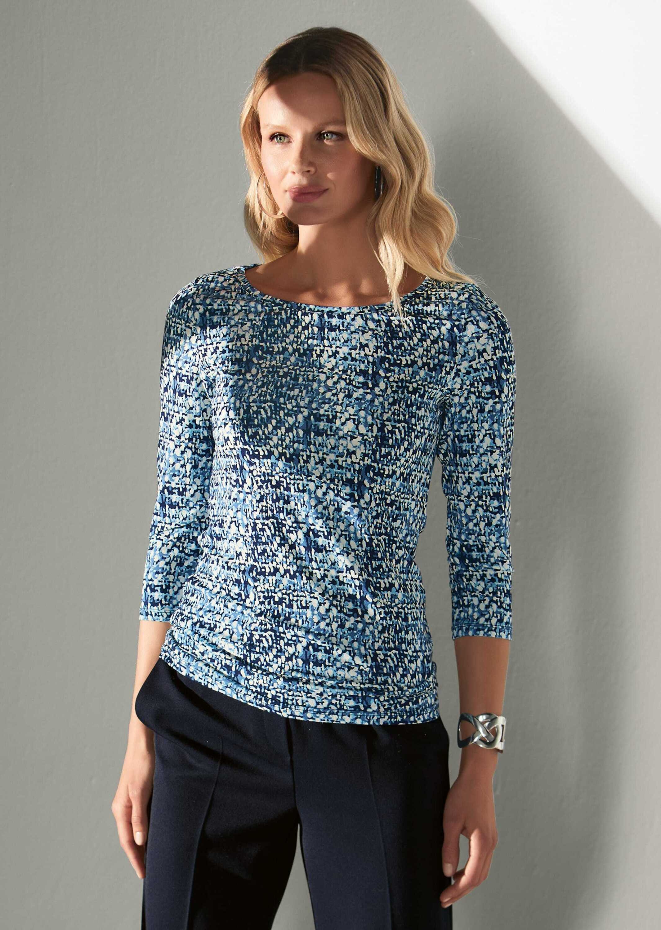 MADELEINE Kurzarmshirt Print-Shirt mit U-Boot-Ausschnitt günstig online kaufen
