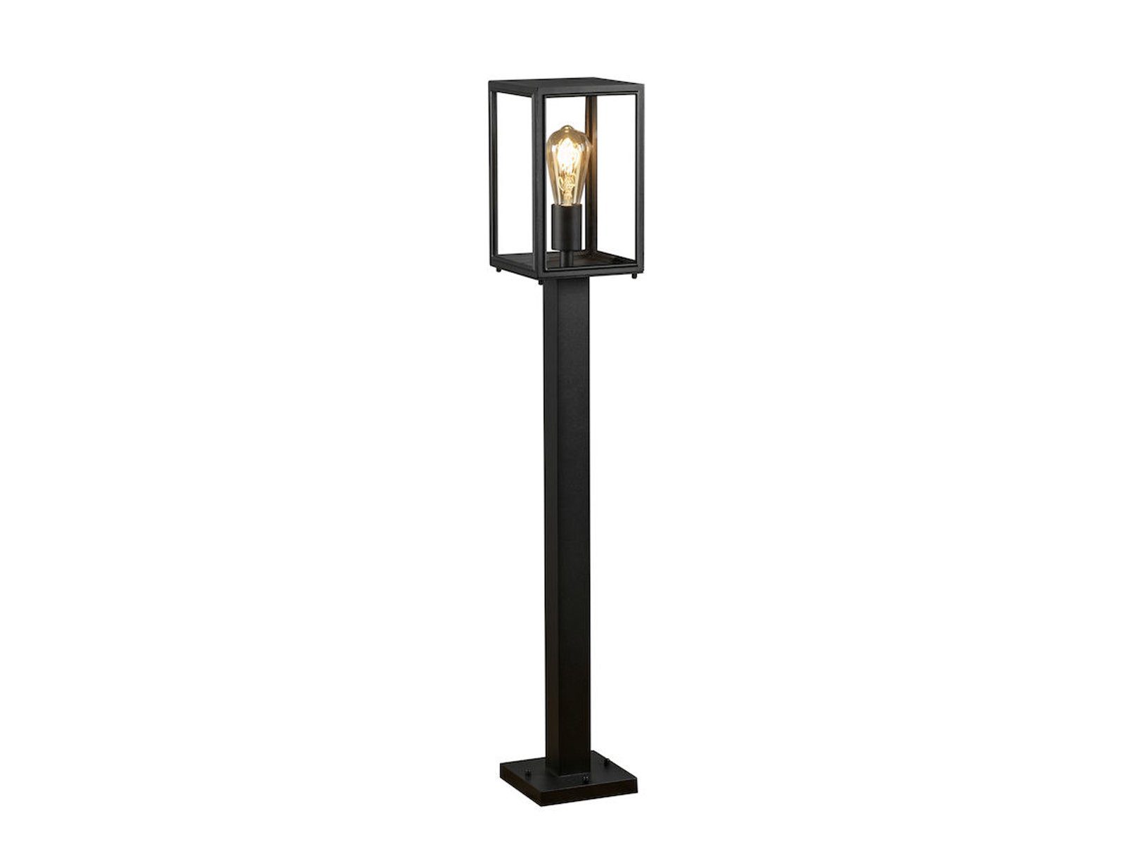KONSTSMIDE LED Pollerleuchte, LED wechselbar, warmweiß, Wegbeleuchtung Garten beleuchten, Landhausstil Schwarz, H: 100cm