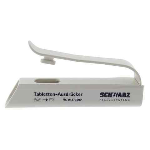 Schwarz Pillendose melipul Tabletten-Ausdrücker, weiß (Stück, Tabletten-Ausdrücker), Pillenausdrücker Tablettenausdrücker