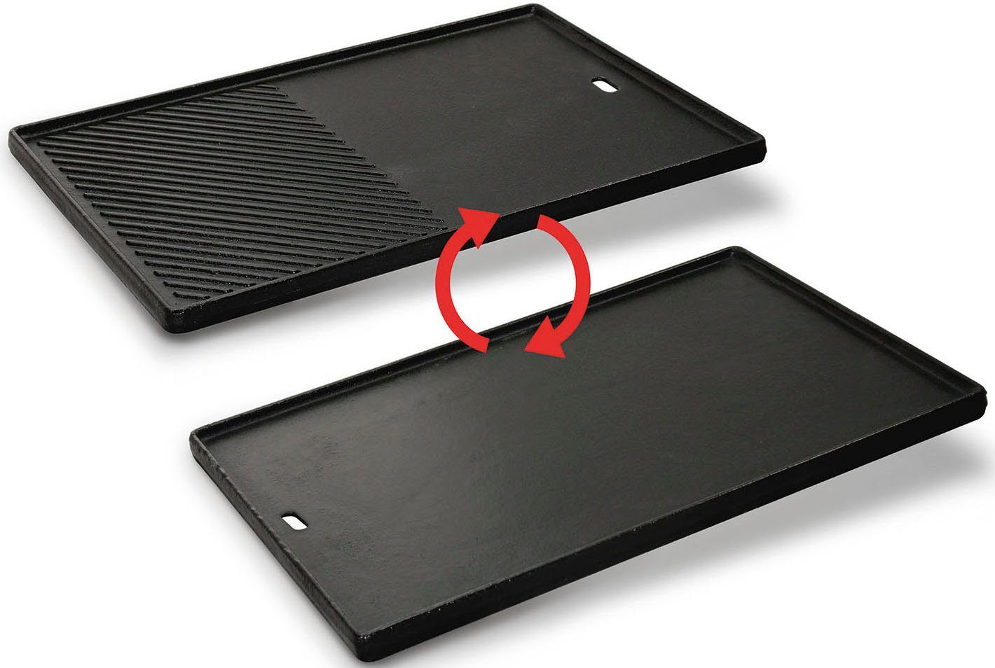 Enders® Grillplattenaufsatz SWITCH GRID™ Guss-Wendeplatte 1/2 Chicago (Next) 4, Gusseisen, passgenau für das SWITCH GRID™ im Chicago 4 und Chicago Next 4