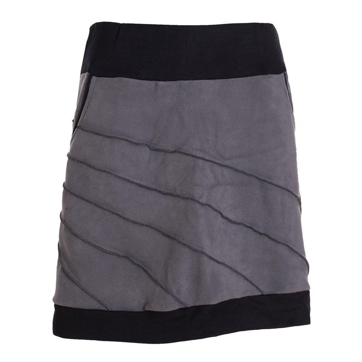 Vishes Minirock Thermorock warmer Damen Winterrock kurz Minirock aus ECO-Fleece Hippie, Goa, Retro Style