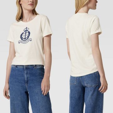 Ralph Lauren T-Shirt LAUREN RALPH LAUREN HAILLY Top Bluse Shirt T-shirt In Offwhite New XS