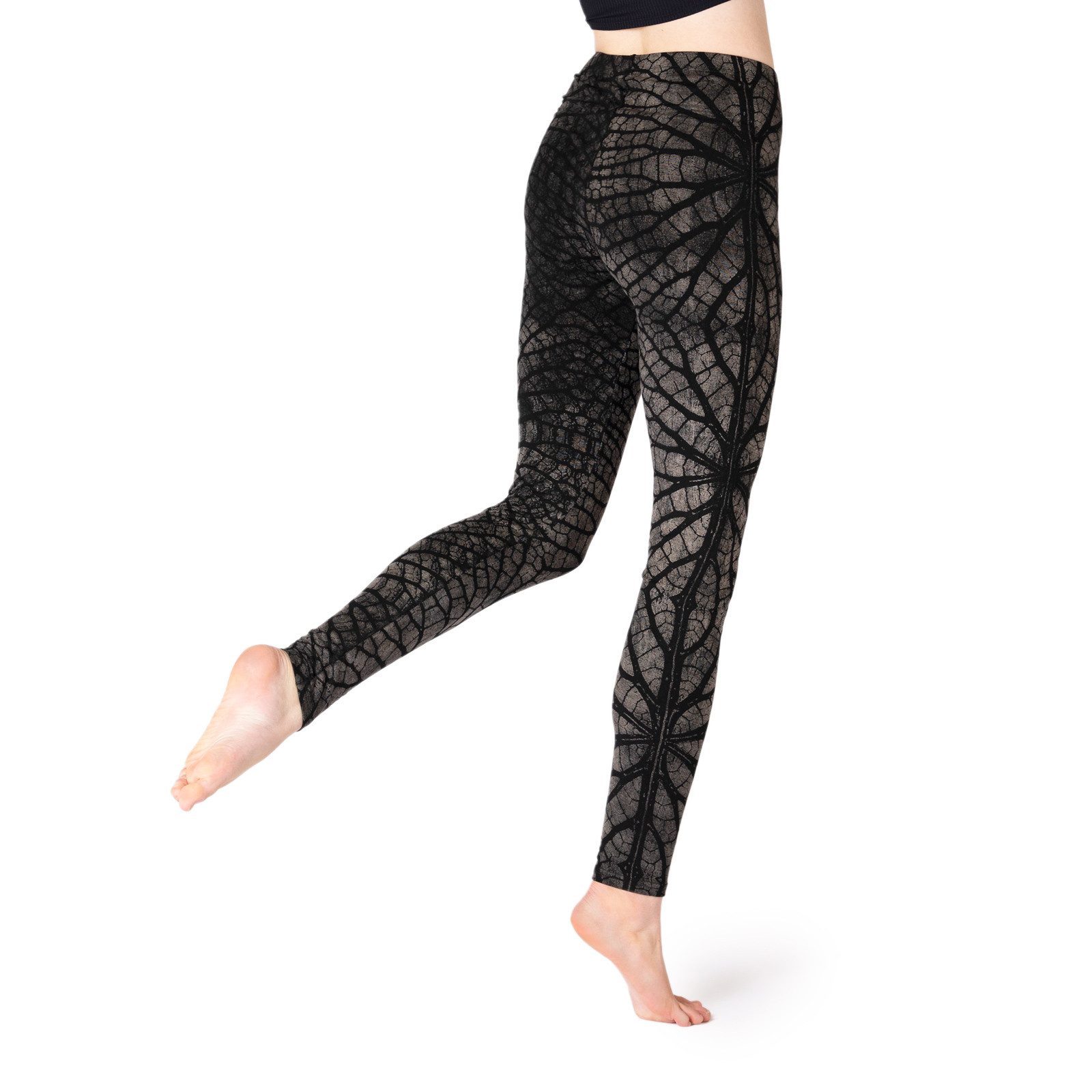 PANASIAM Leggings Unikat Batik Leggings modern mit Blattmuster elastische S günstig online kaufen
