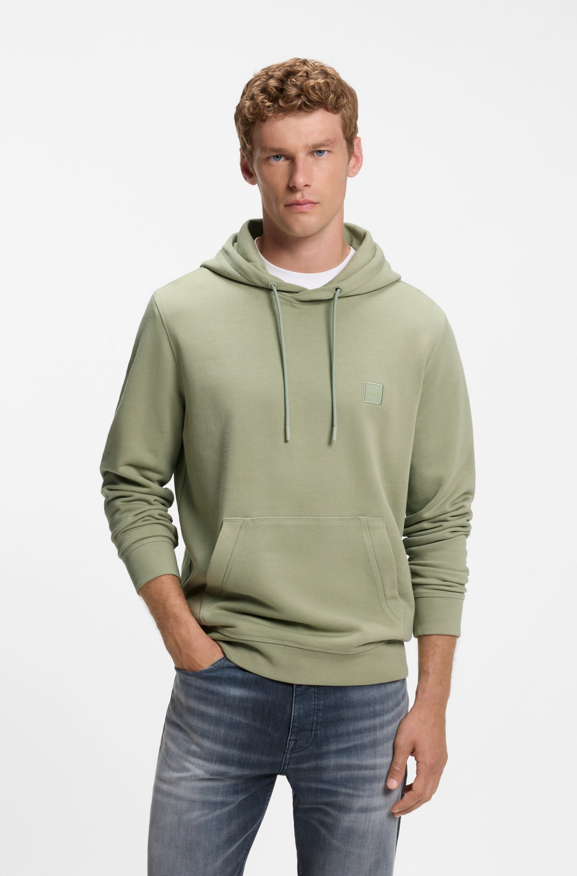 BOSS ORANGE Kapuzensweatshirt Wetalk mit gesticktem BOSS Markenlabel