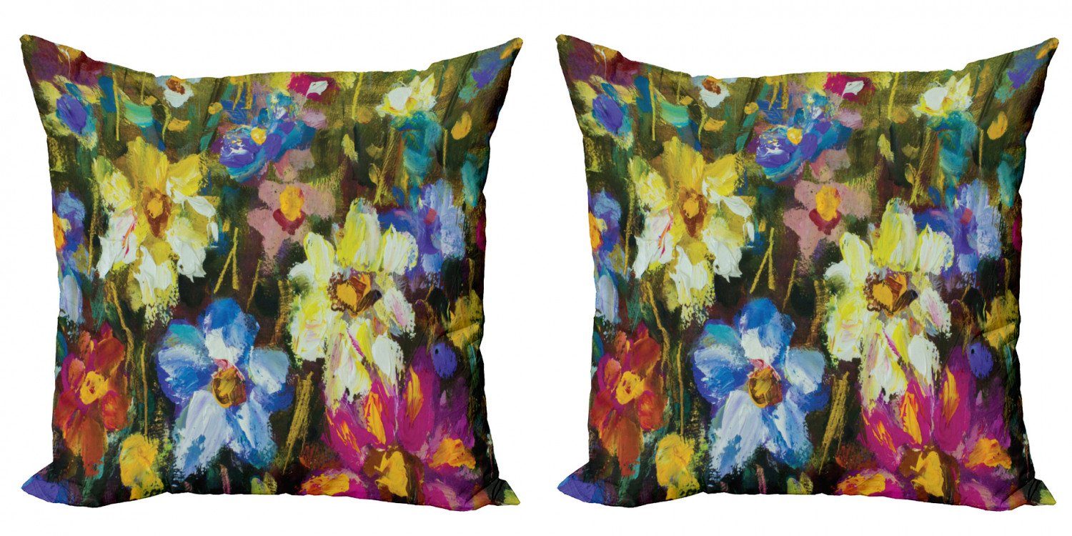 Kissenbezüge Modern Accent Doppelseitiger Digitaldruck, Abakuhaus (2 Stück), Impressionist Blumen-Feld-Malerei