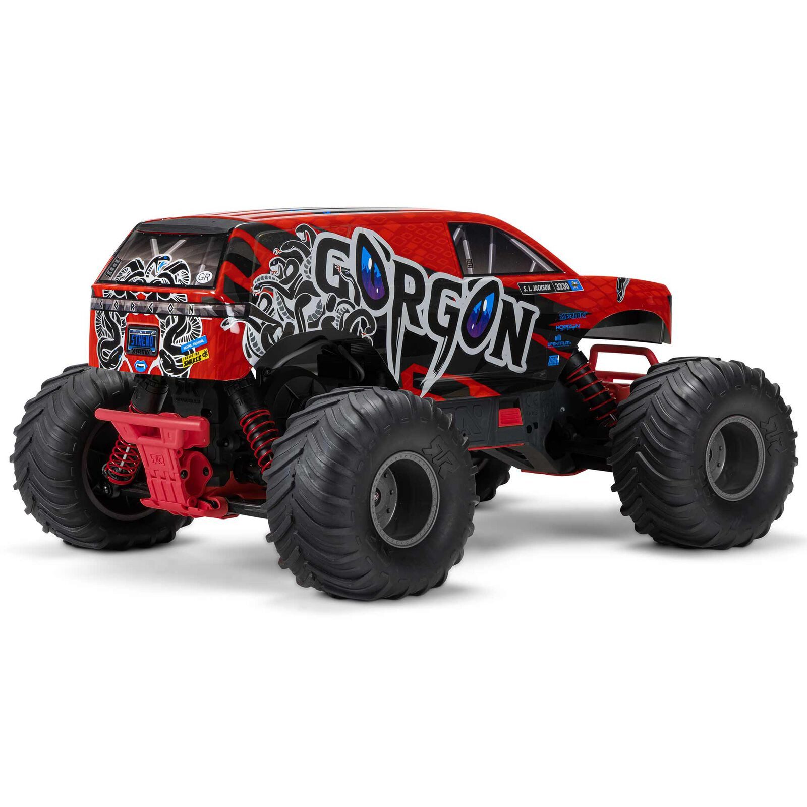 Arrma RC-Buggy Arrma Gorgon 4x2 Mega 550 Monstertruck Rot RTR 1:10 mit Akku, Lader