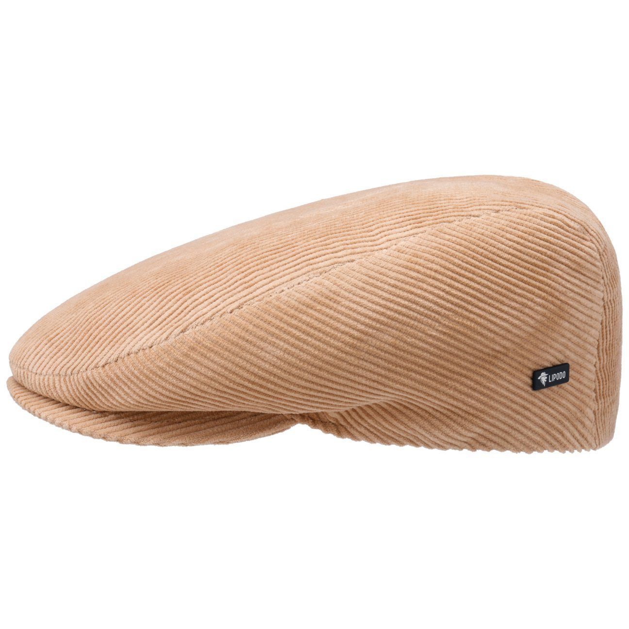 Lipodo Flat Cap (1-St) Baumwollcap mit Schirm, Made in Italy beige