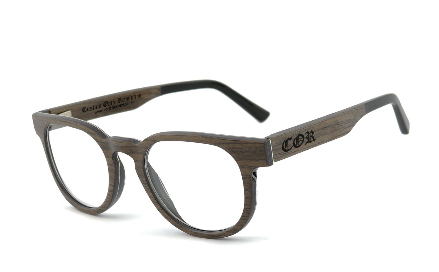 COR Brille Bügel Holzbrille, Flex-Scharnieren mit COR005