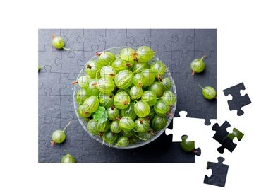 puzzleYOU Puzzle Frische Stachelbeeren, 48 Puzzleteile, puzzleYOU-Kollektionen Obst, Essen und Trinken