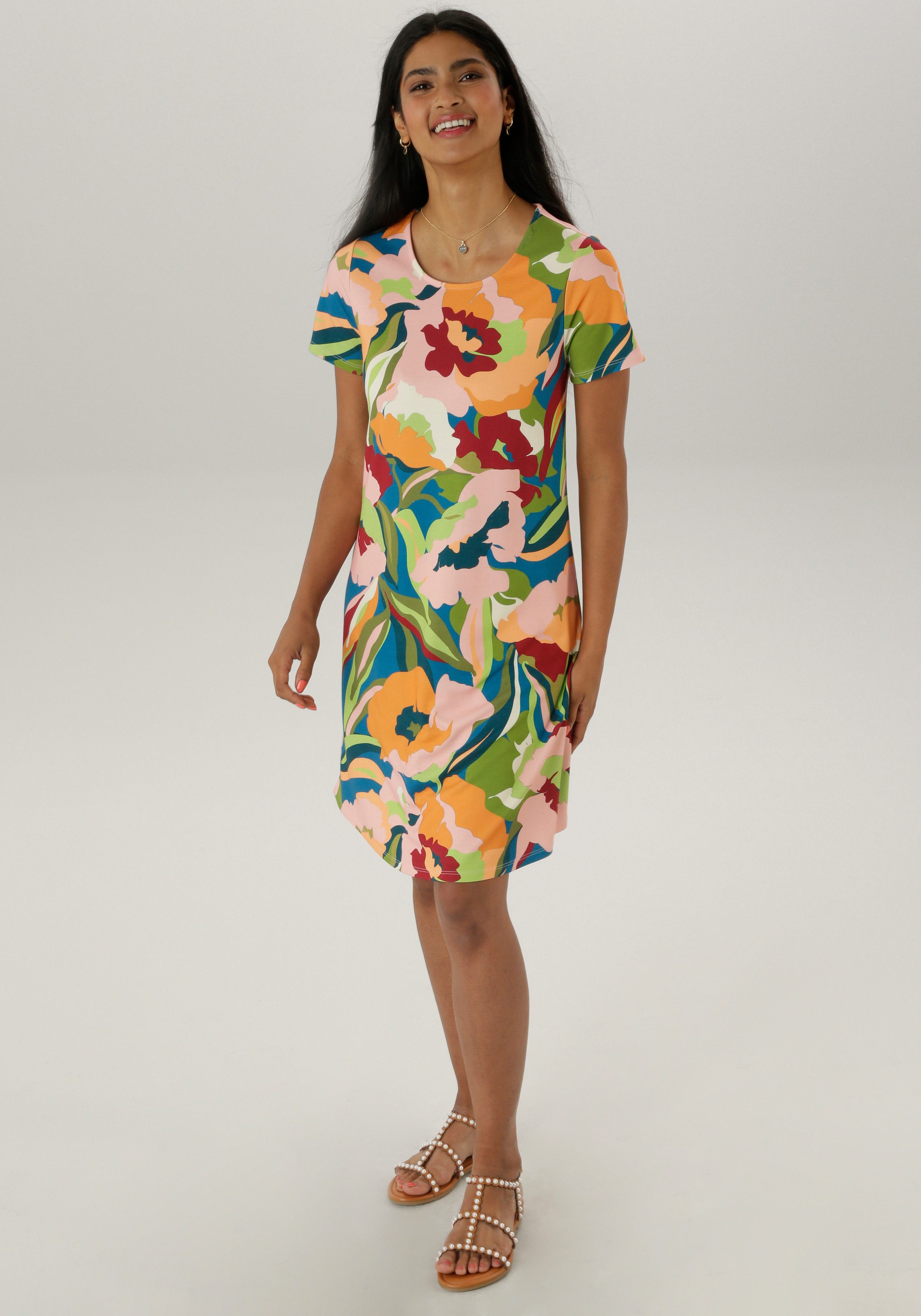 Aniston SELECTED Jerseykleid, in leichte A-Linien-Form günstig online kaufen