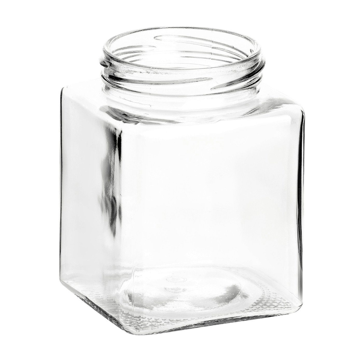 500 Befüllen eckig schwarz Schraub-Deckel mit Einmachglas Schraubenglas ml - gouveo Leeres Glas Schraubglas, zum (12-tlg),