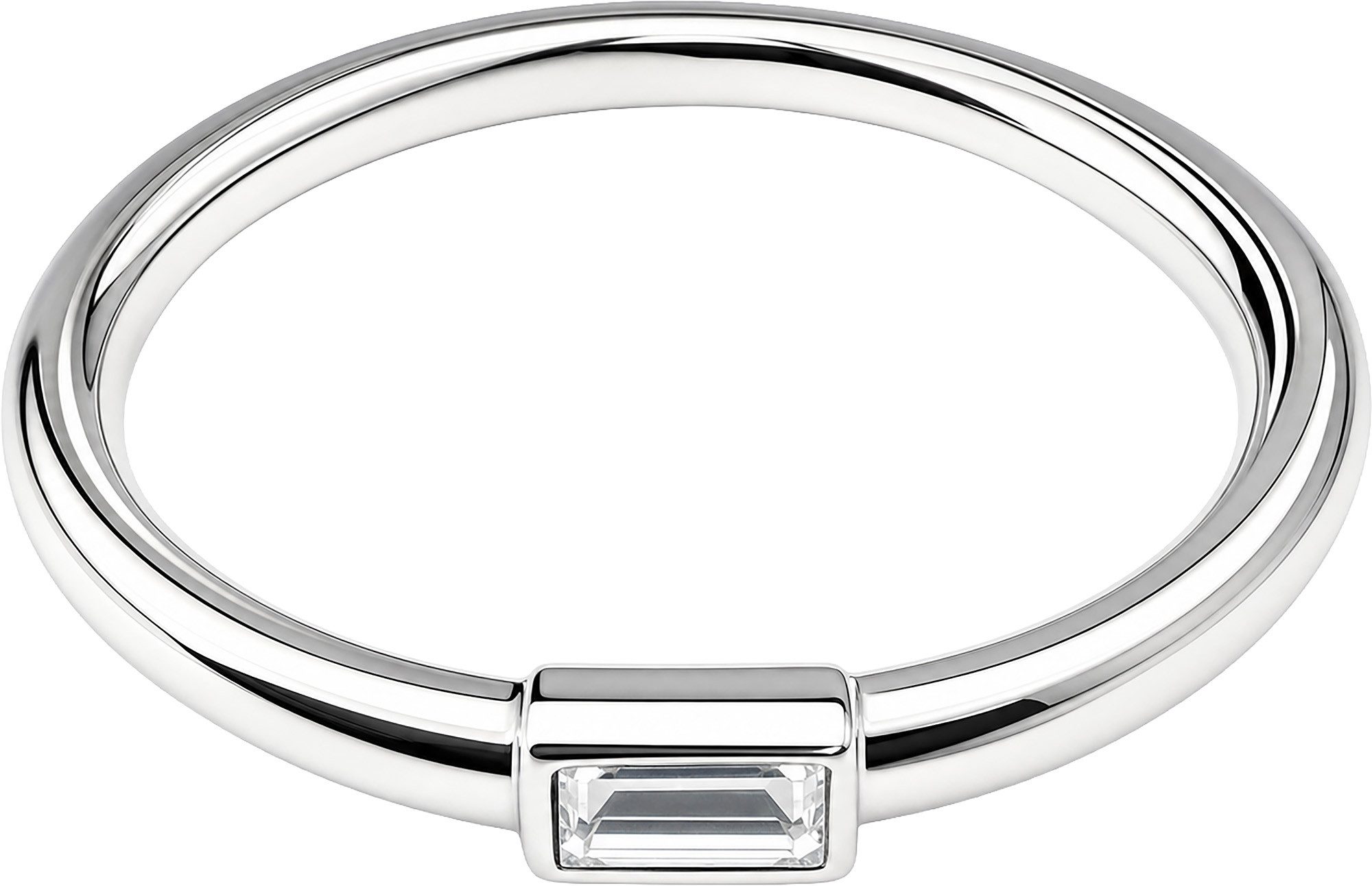 Jacques Lemans Fingerring Baguetteschliff, mit Zirkonia (synth)