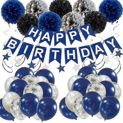Wörleonline Luftballon Geburtstagsdeko für Jungs, Kindergeburtstags-Deko-Set Banner, Girlande, Luftballons und mehr