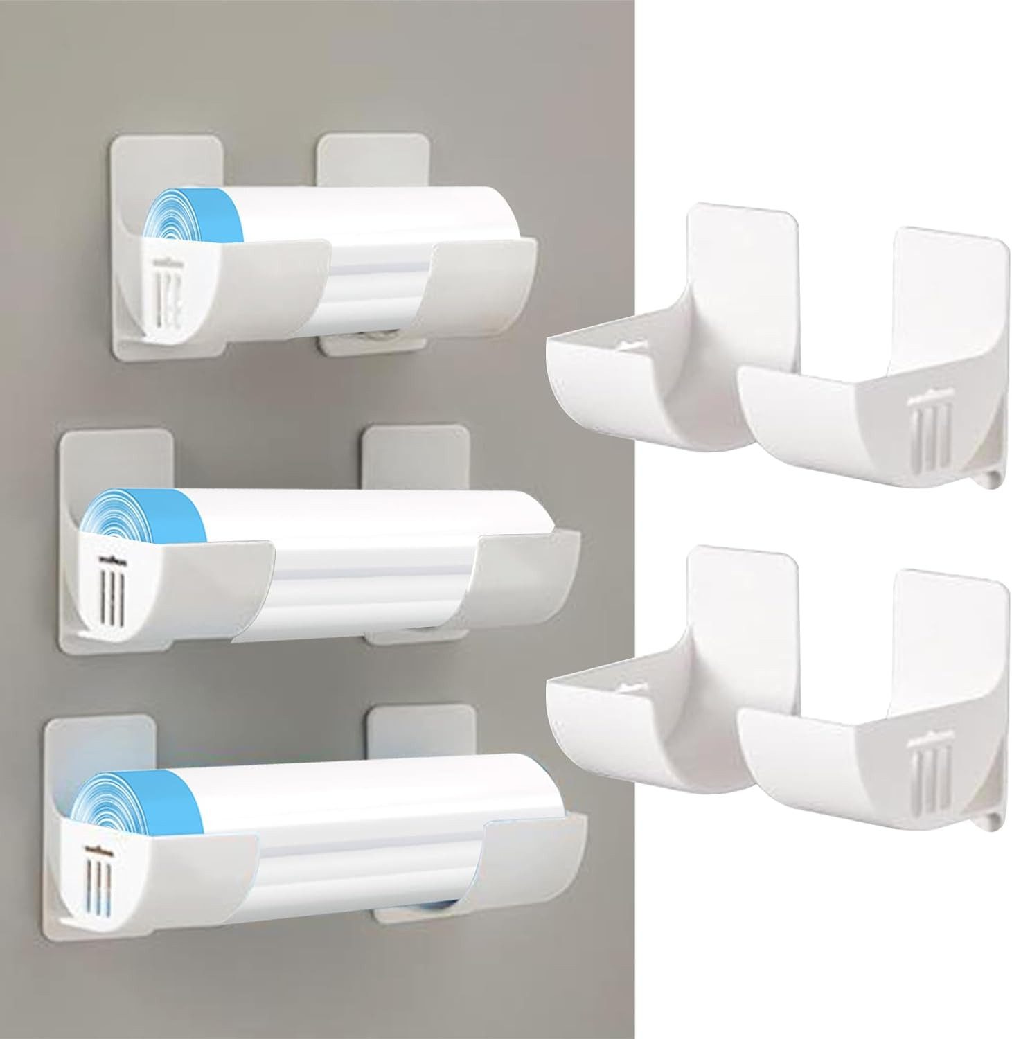 Agger Küchenorganizer-Set Küchenschranktür-Aufbewahrungsbox Plastiktütenhalter Organizer, (8-tlg), für Tüten, Zinnfolie, Müllsack