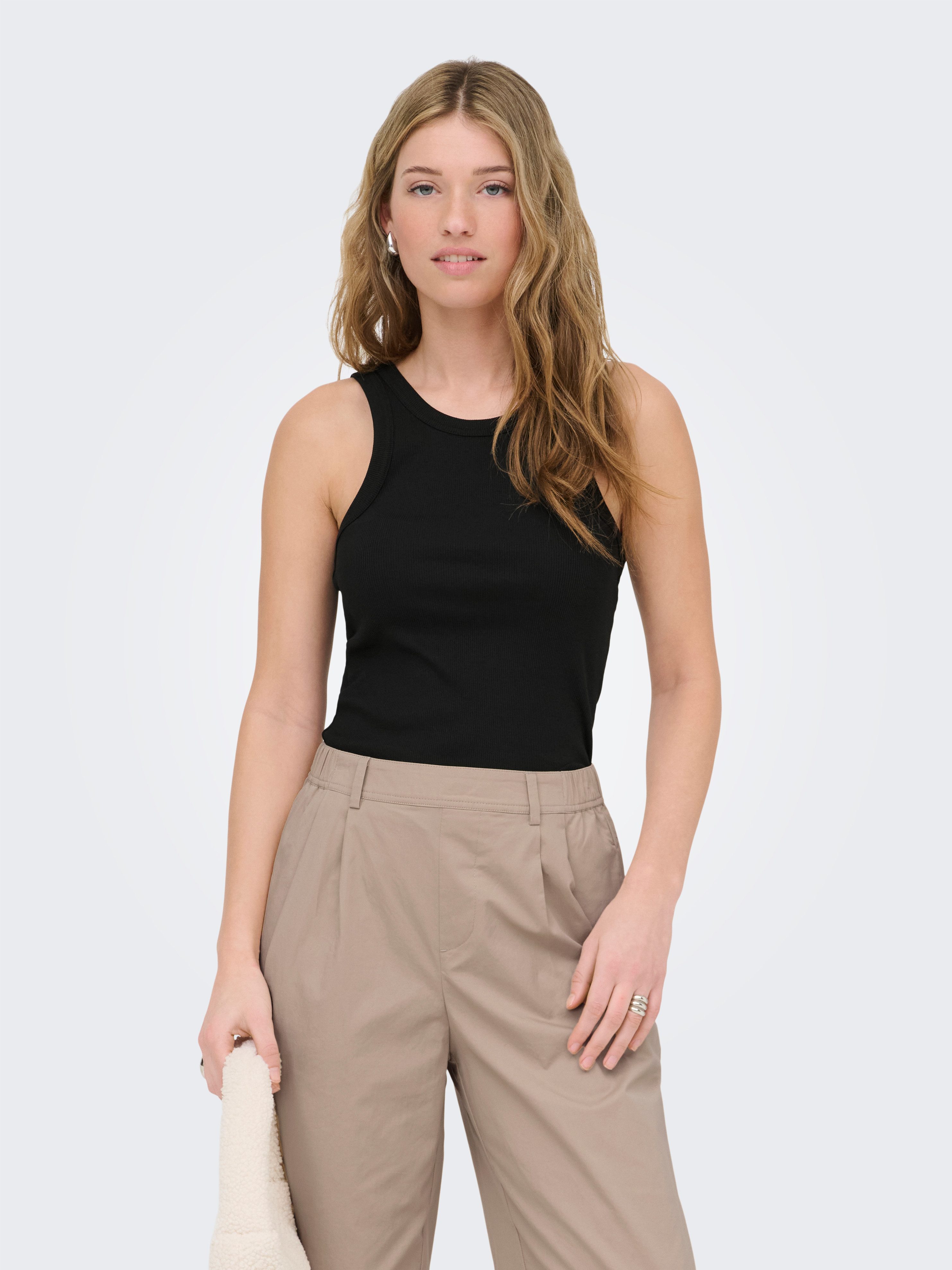 ONLY Tanktop ONLVAL 2-WAY TANK TOP JRS NOOS Baumwollmischung, Rundhals