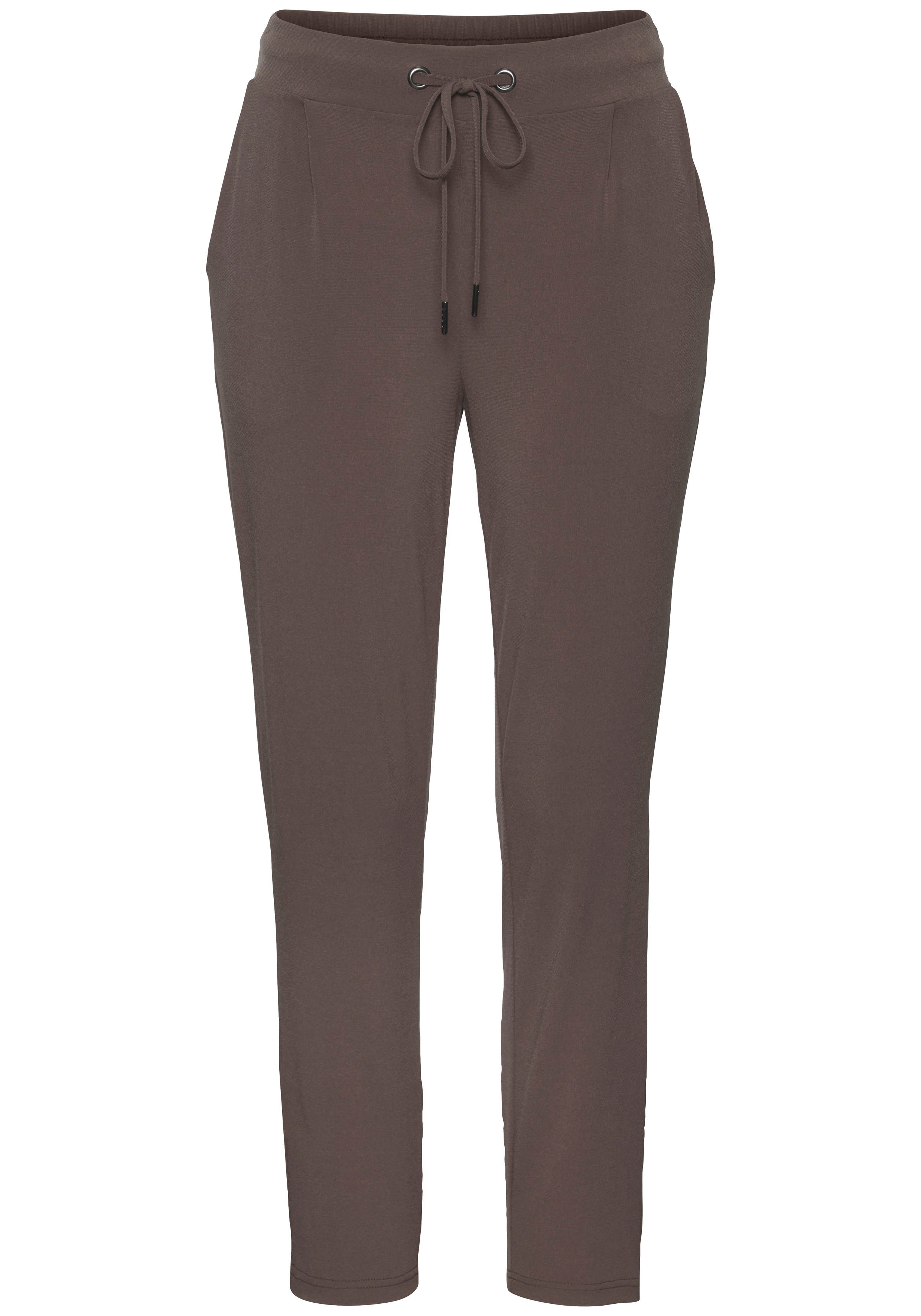 LASCANA Schlupfhose in bequemer Passform und bügelfreiem Material aus glatter Jerseyqualität, leichte Sommerhose mit Taschen, bügelfrei – Bild 2 von 5