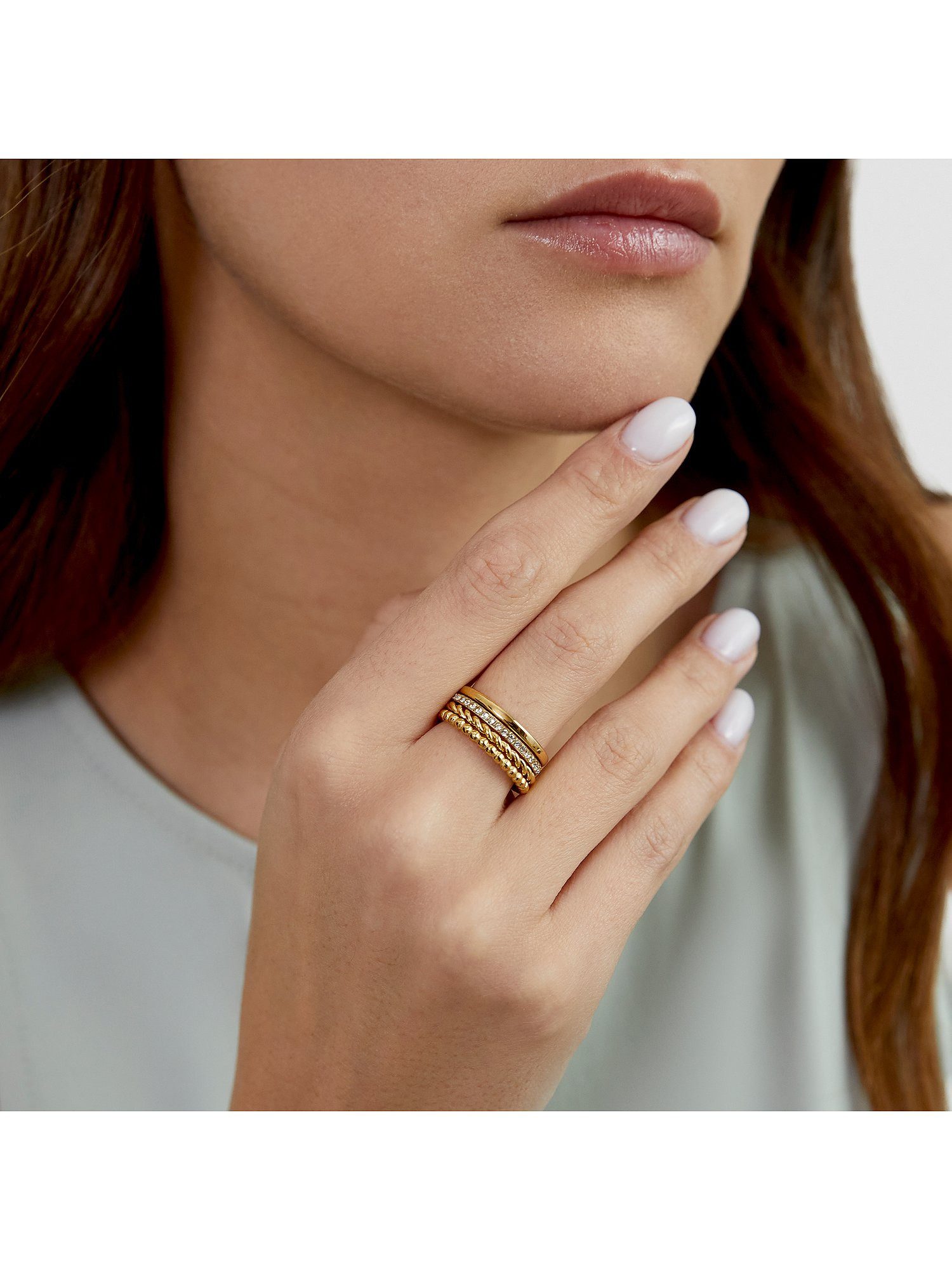 s.Oliver Fingerring S.Oliver Damen-Damenring Edelstahl