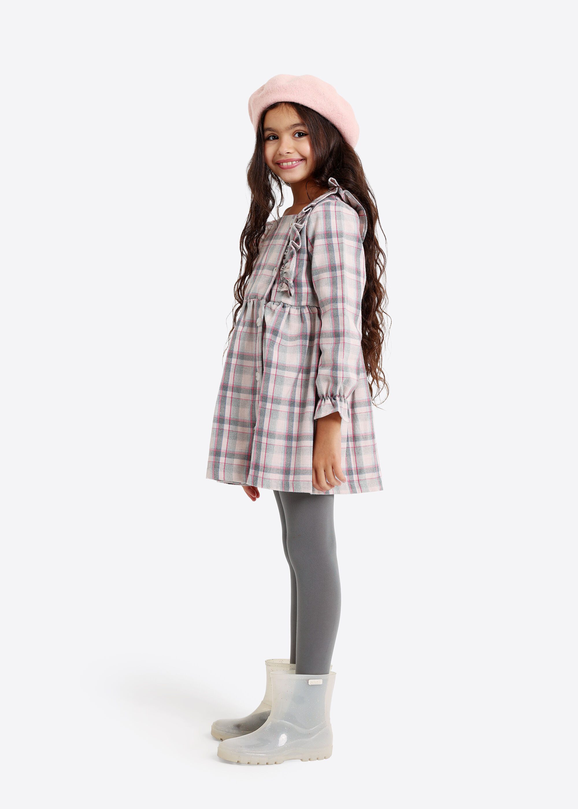 Solang Strickkleid mit Karo-Muster