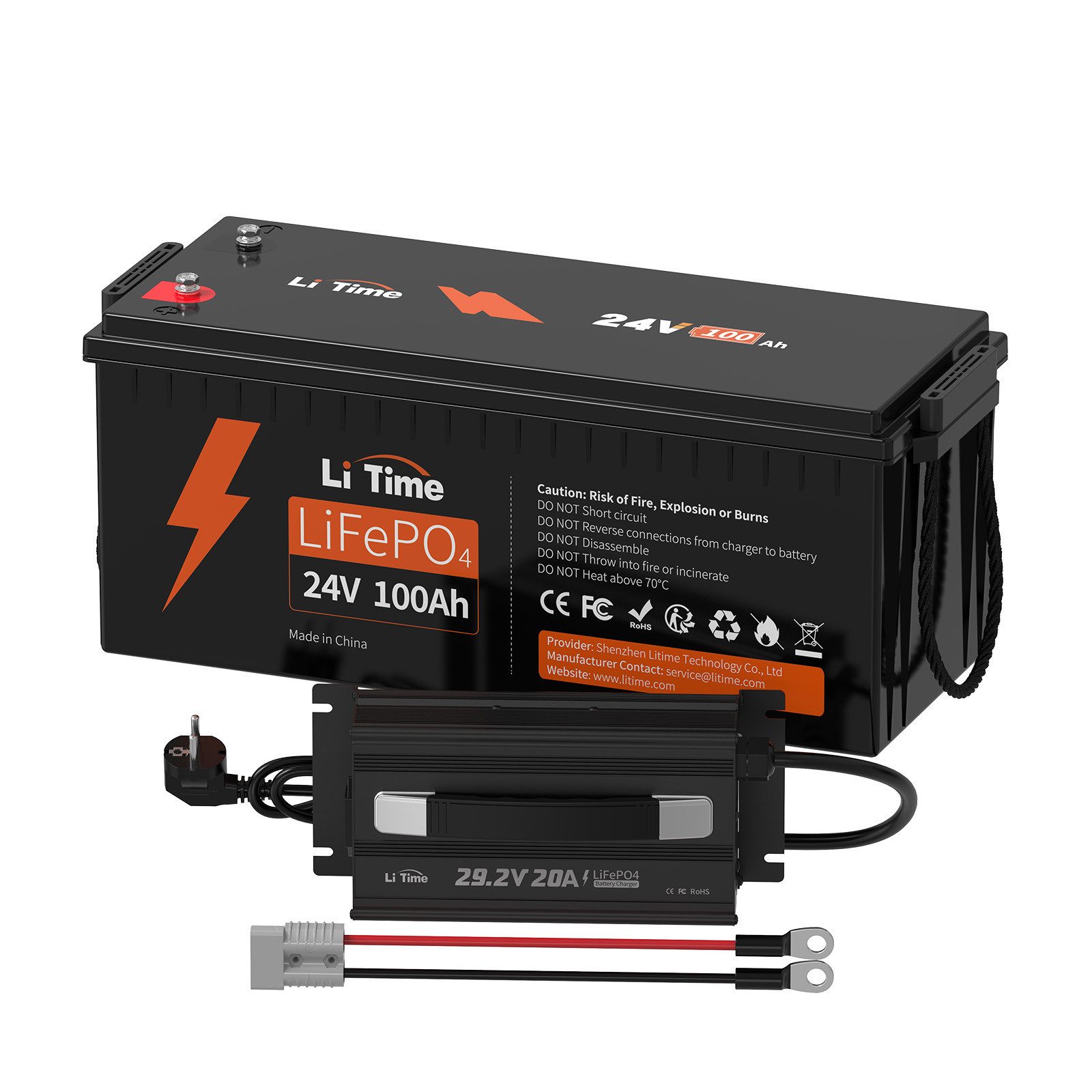 LiTime 29.2V 20A Lithium Batterieladegerät Akku-Set (24 V, 1 St)