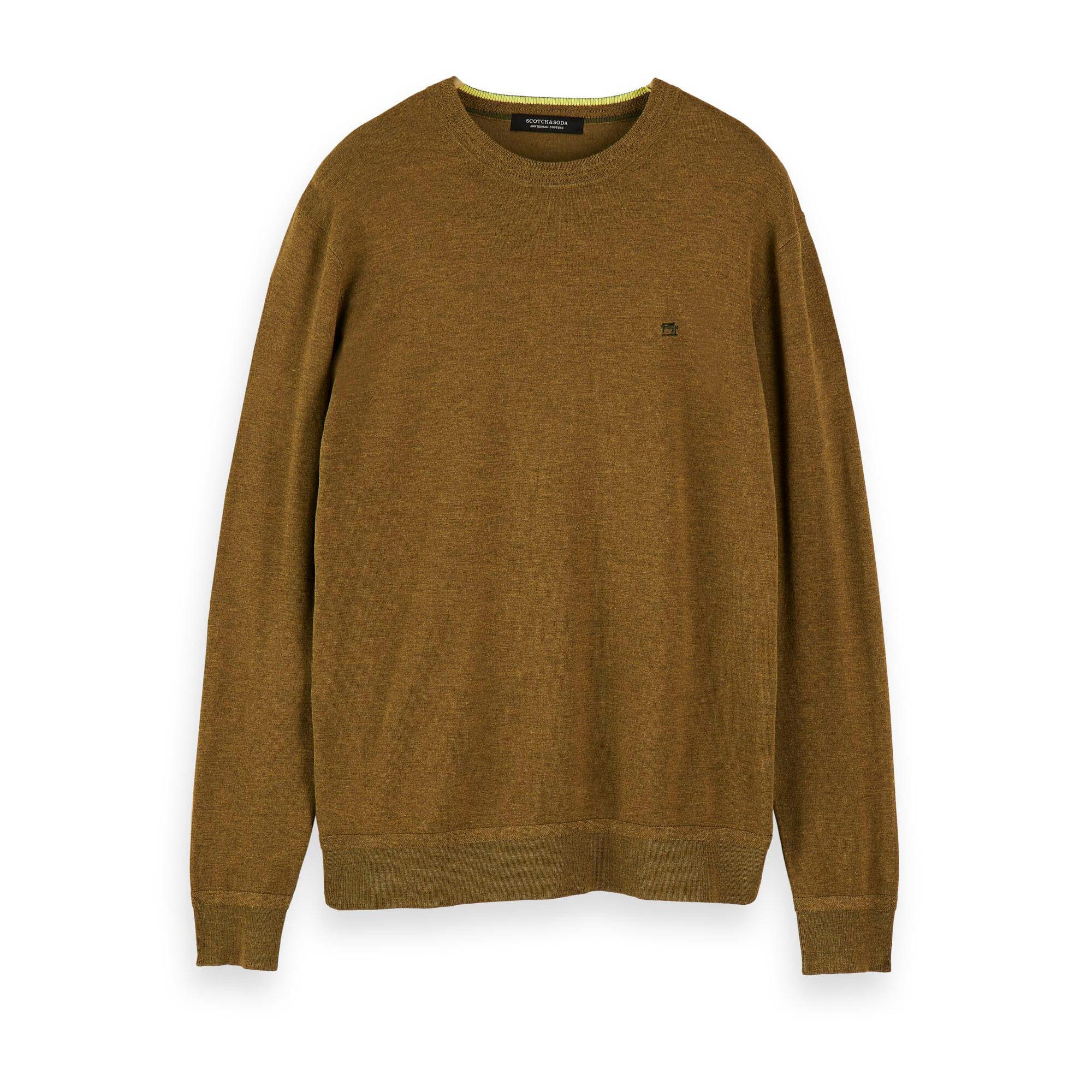 Fleecepullover Scotch & Soda Herren Pullover Classic Melange Crewneck 155479