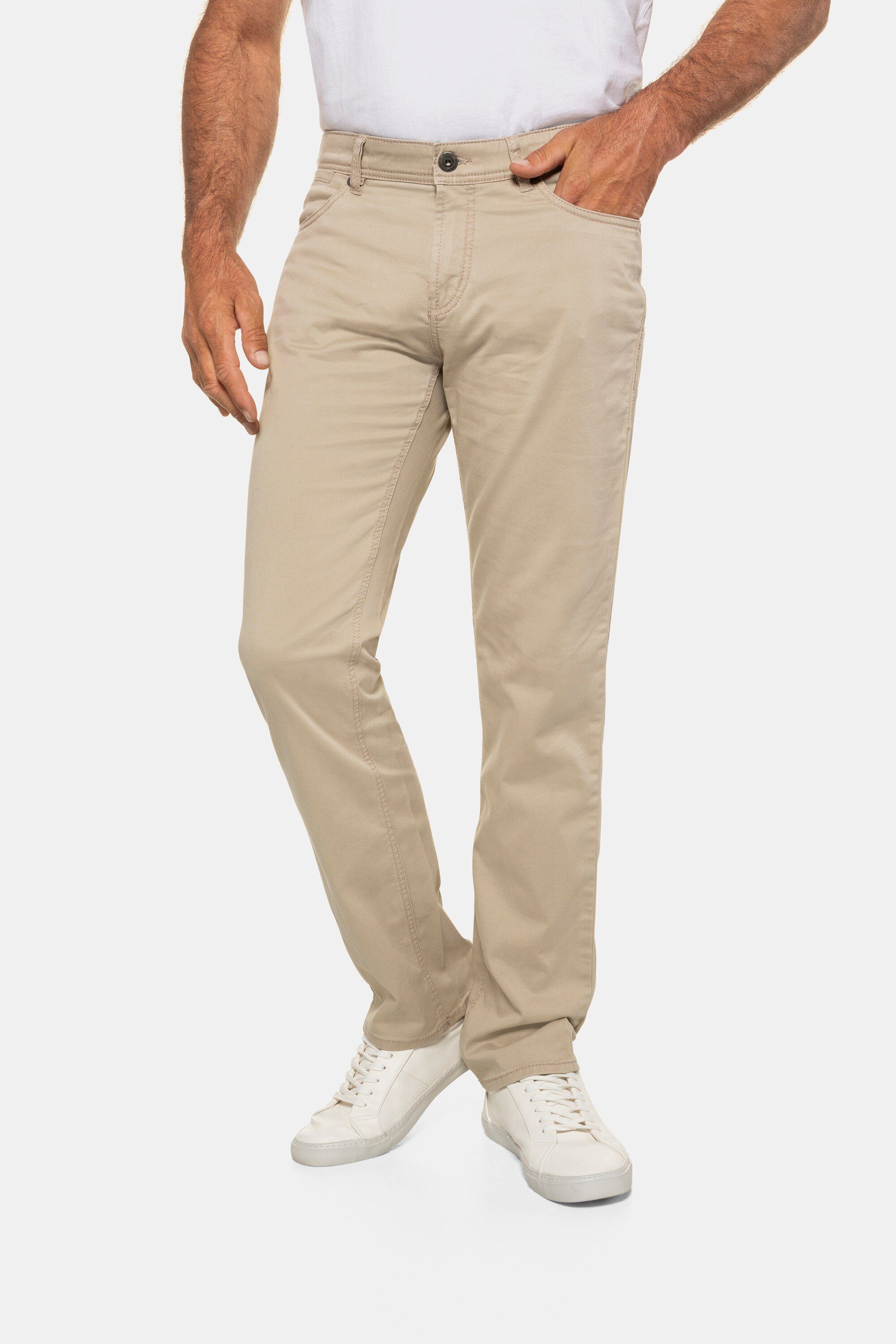 JP1880 5-Pocket-Jeans Twillhose Bauchfit bis Größe N-70/U-35 sand | Straight-Fit Jeans