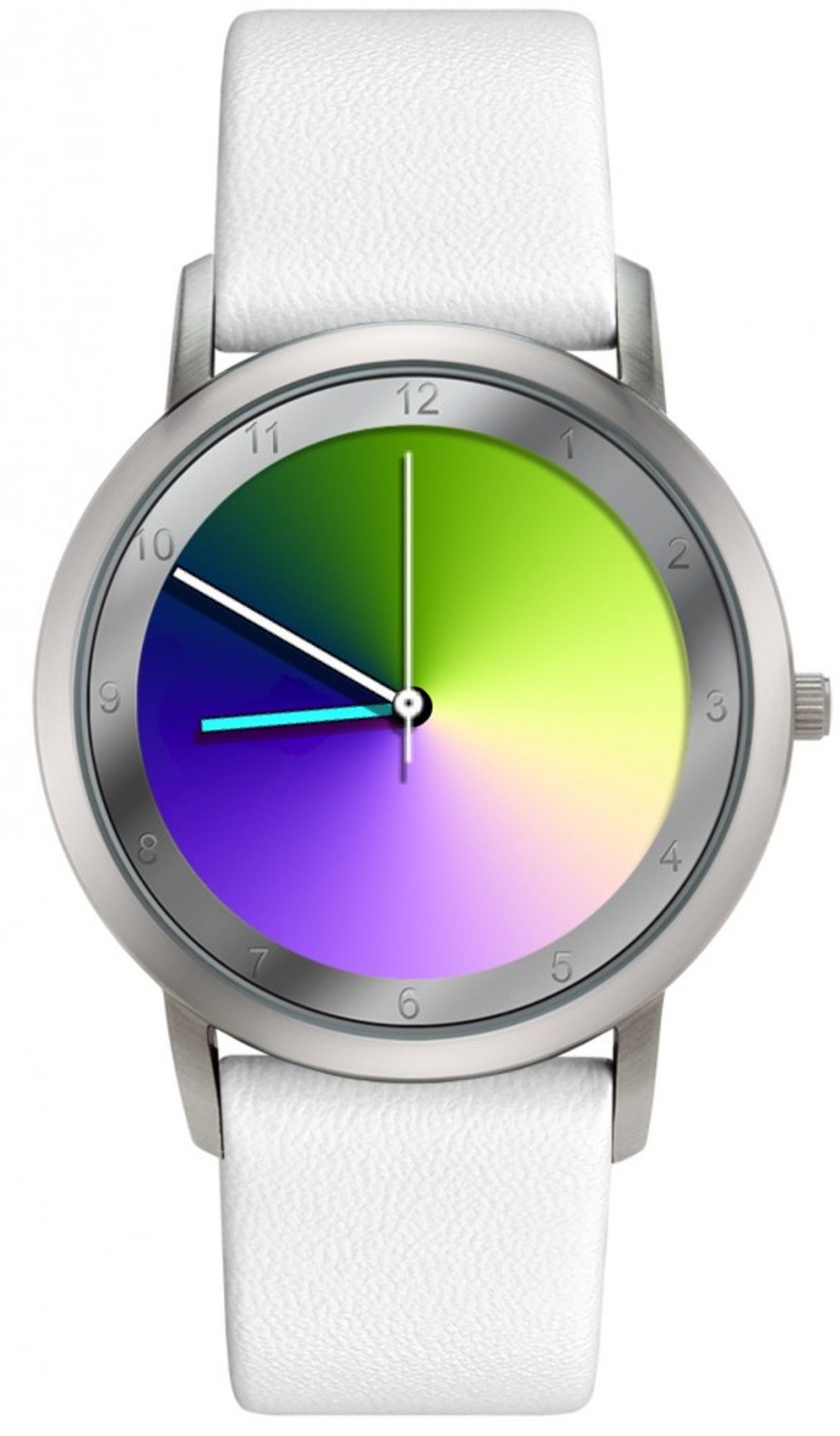 weißes Quarzuhr gamma Rainbow Leder Watch Avantgardia