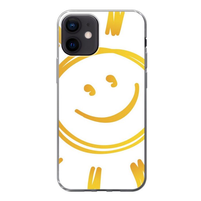 MuchoWow Handyhülle Illustration einer lächelnden Sonne Handyhülle Apple iPhone 12 Smartphone-Bumper Print Handy