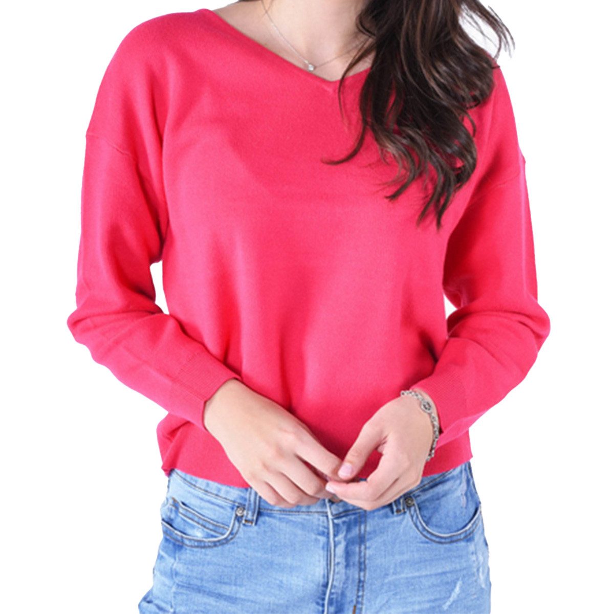 Kleinigkeit V-Ausschnitt-Pullover Wollma Hearteck günstig online kaufen
