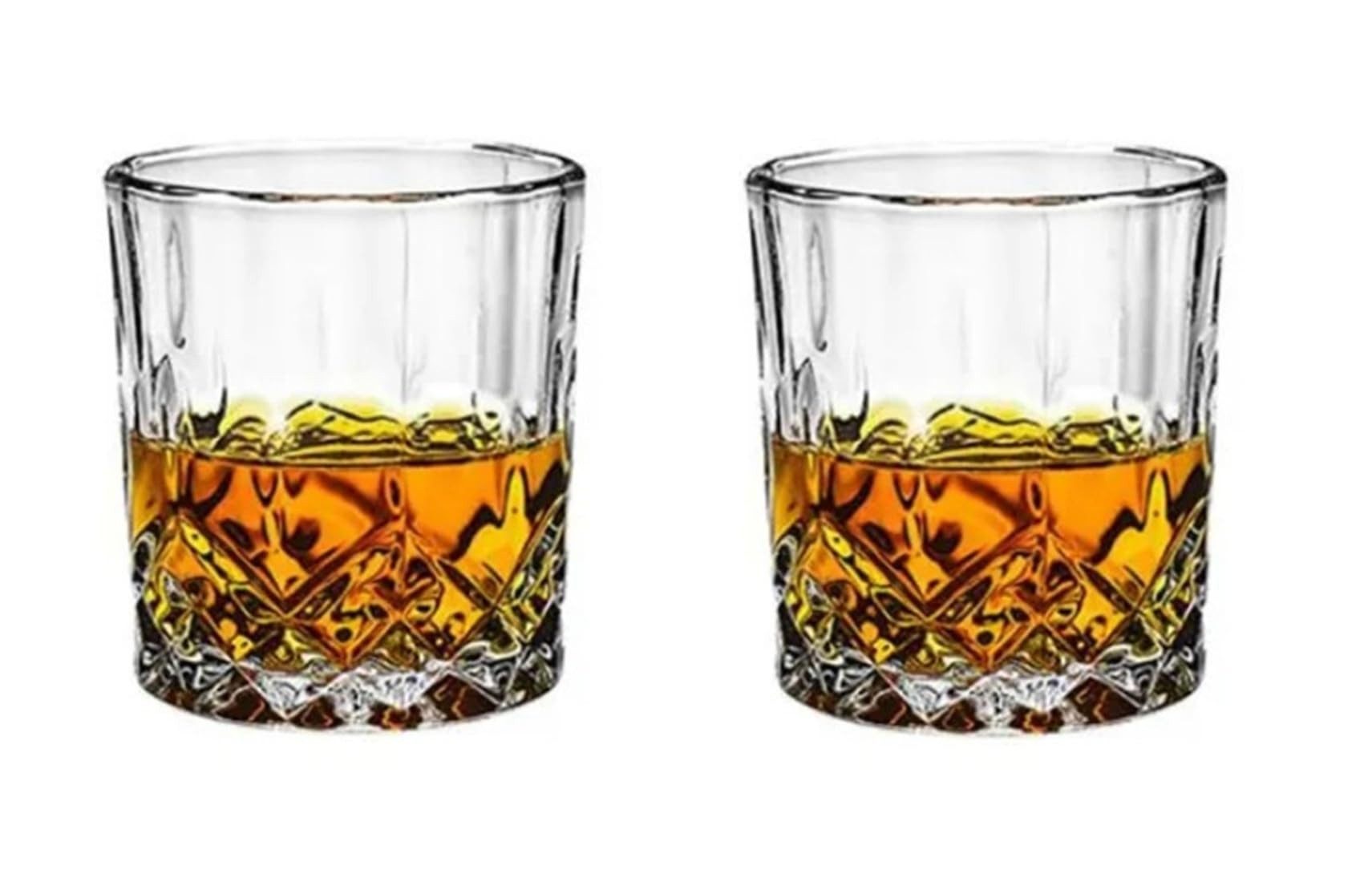 Whiskyglas Sets, anmutige Tumbler für Whisky und Rum mit Relief