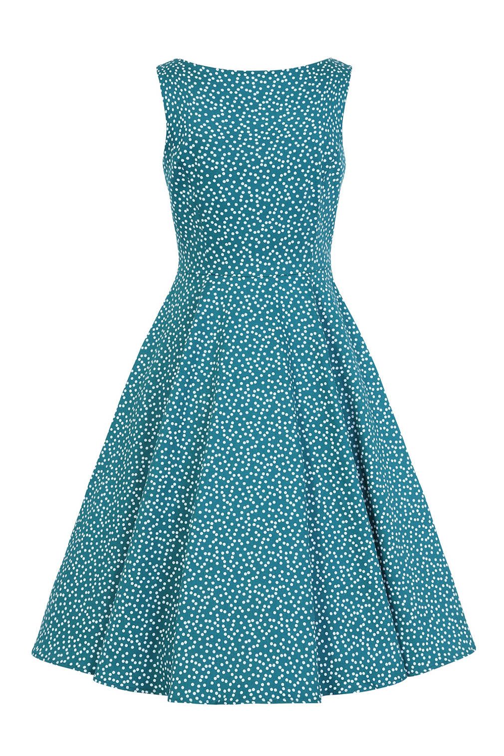 Hearts & Roses London A-Linien-Kleid La Rosa Dotty Swing Dress Rockabella Vintage Retro