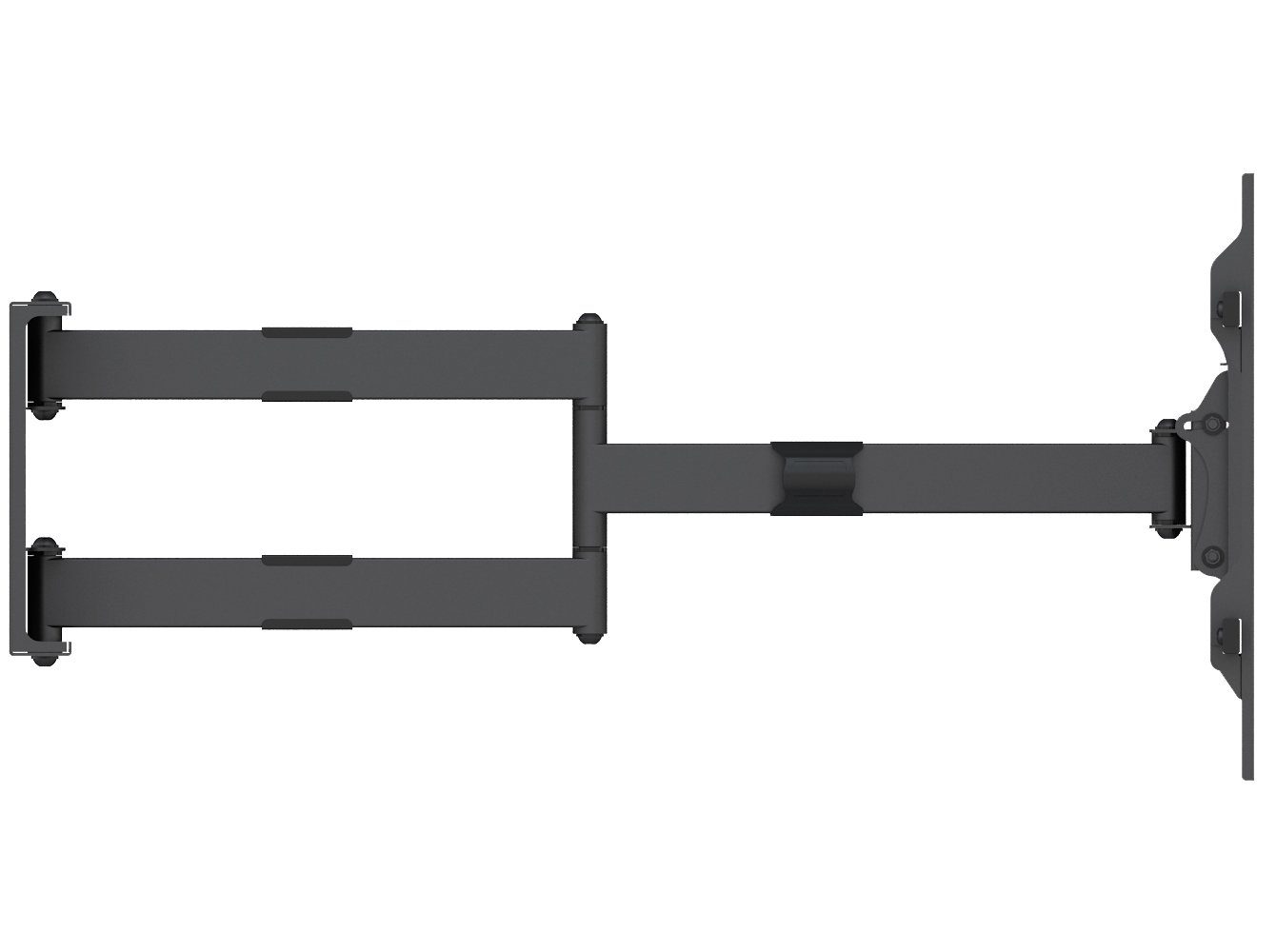 my wall TV-Wandhalterung H27-2XL, (bis 80 Zoll, Vollbewegliche XL Wandhalter für LCD TV)